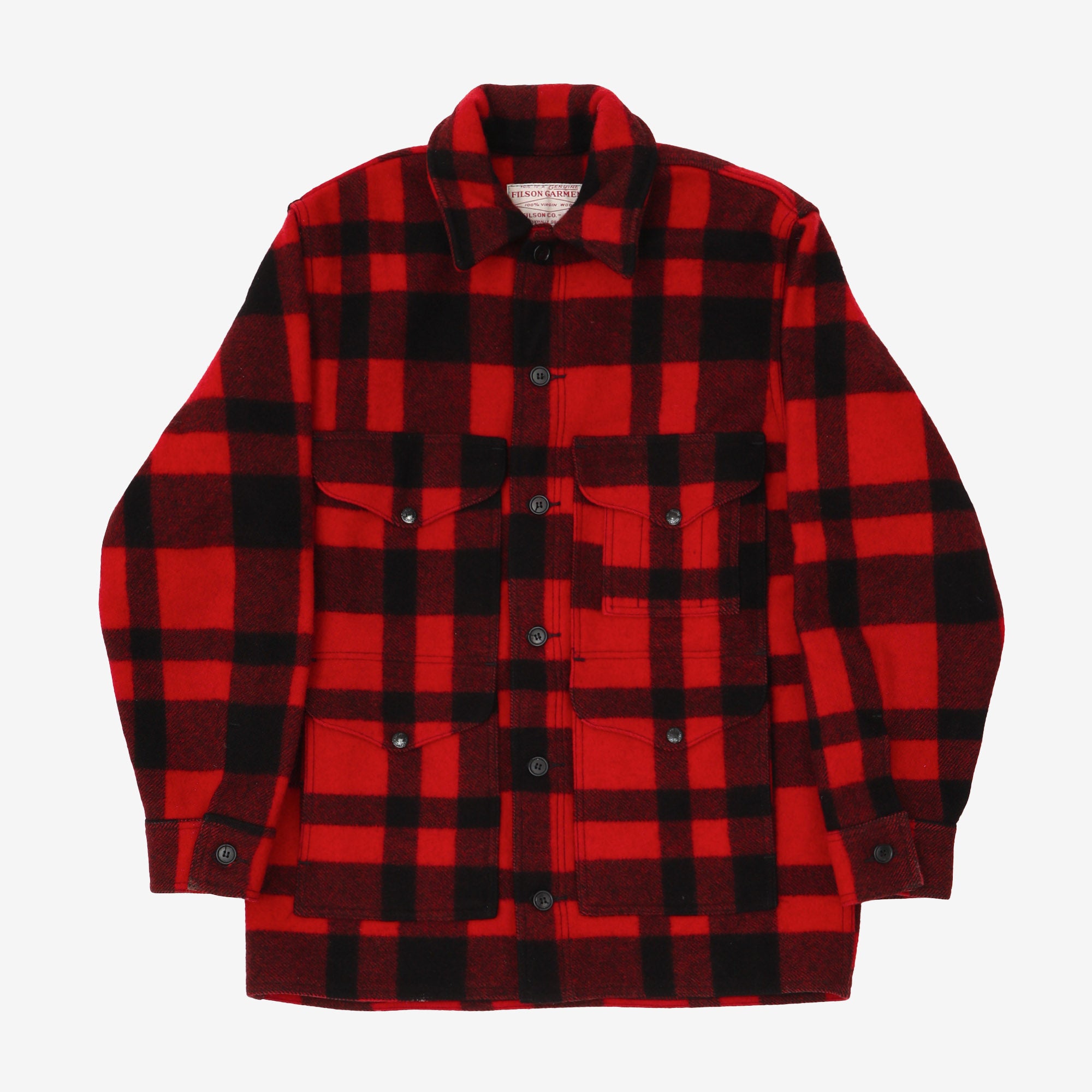 Filson mackinaw 2025 cruiser red black