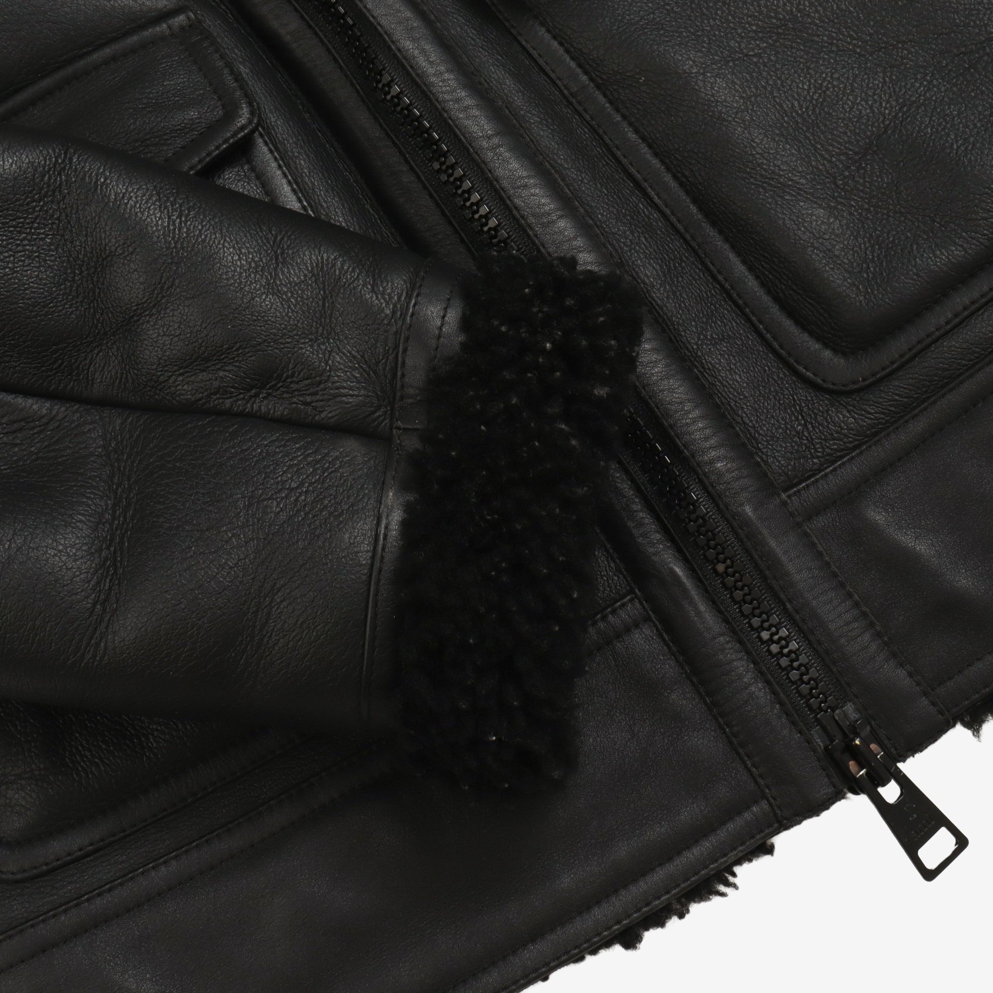 Leather Shearling Flight Jacket