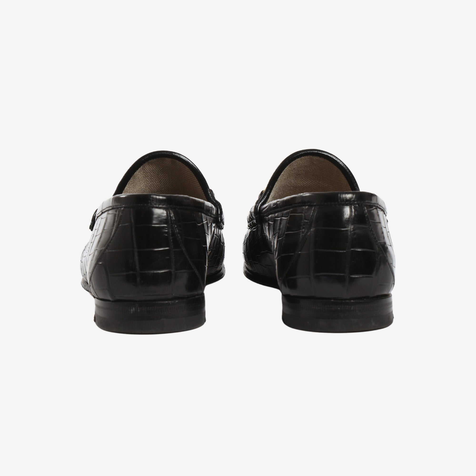 Gucci on sale alligator loafers