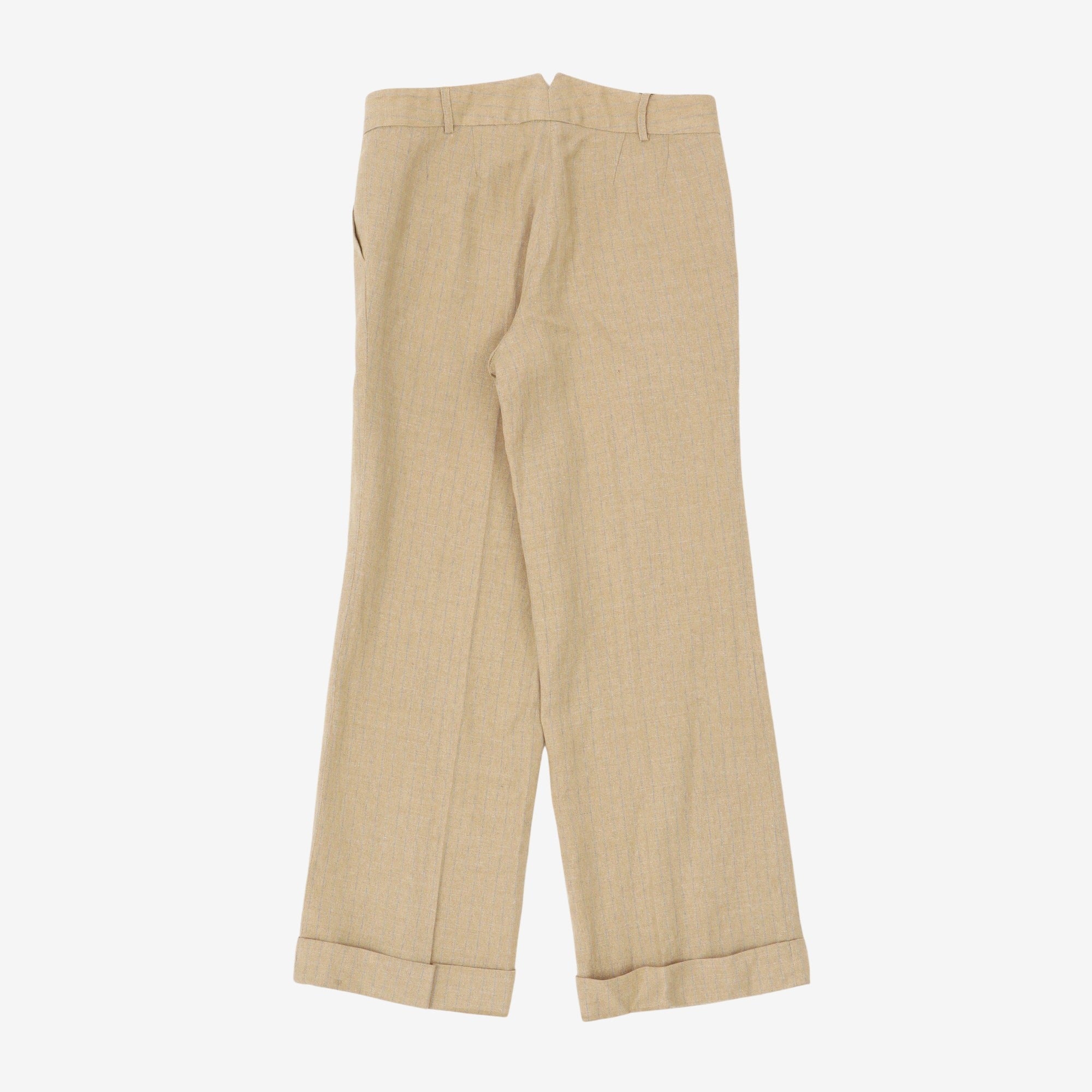 Toast Linen Blend Pinstripe Trousers – Marrkt