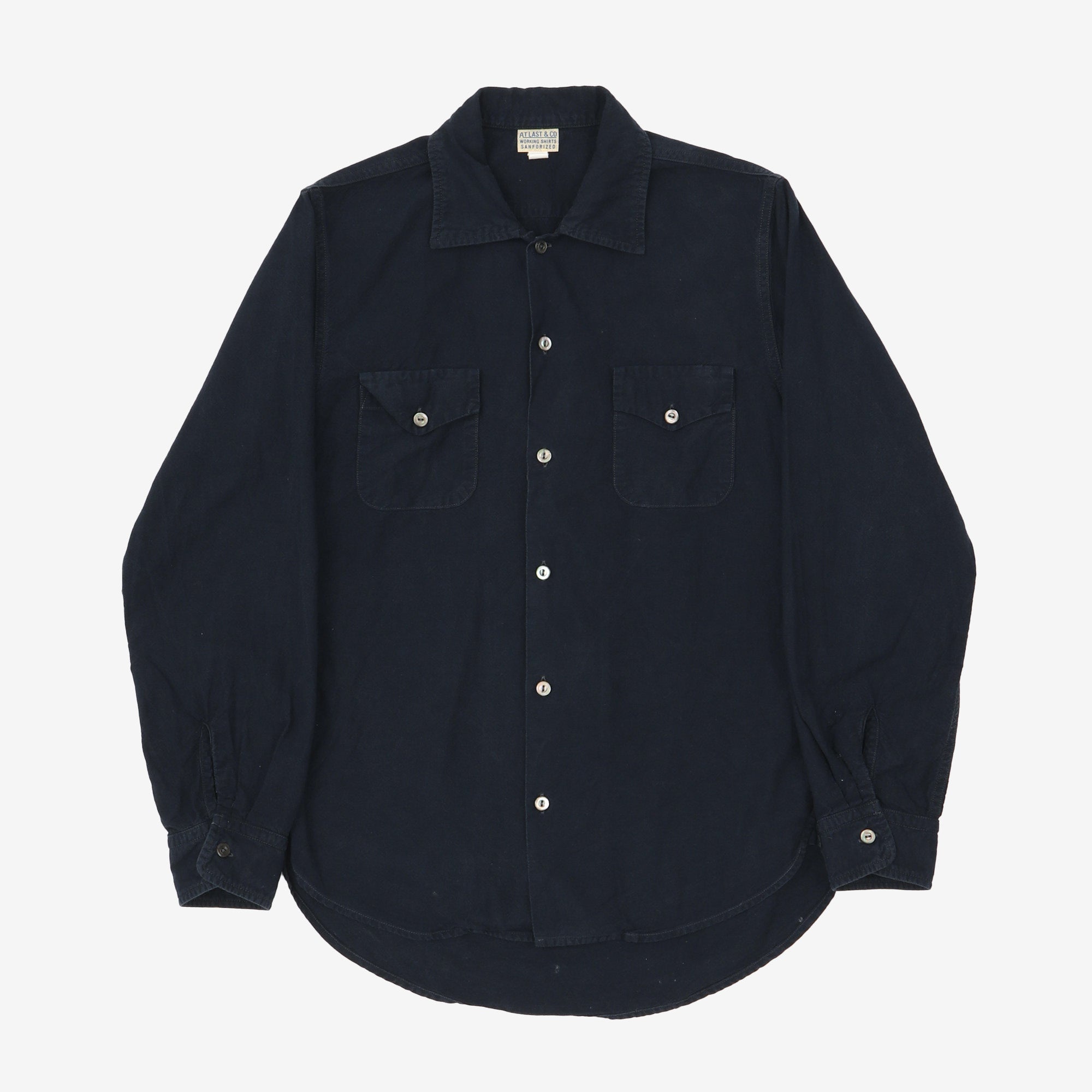 atlast&co RAYON SHIRT NAVY サイズ15 - トップス