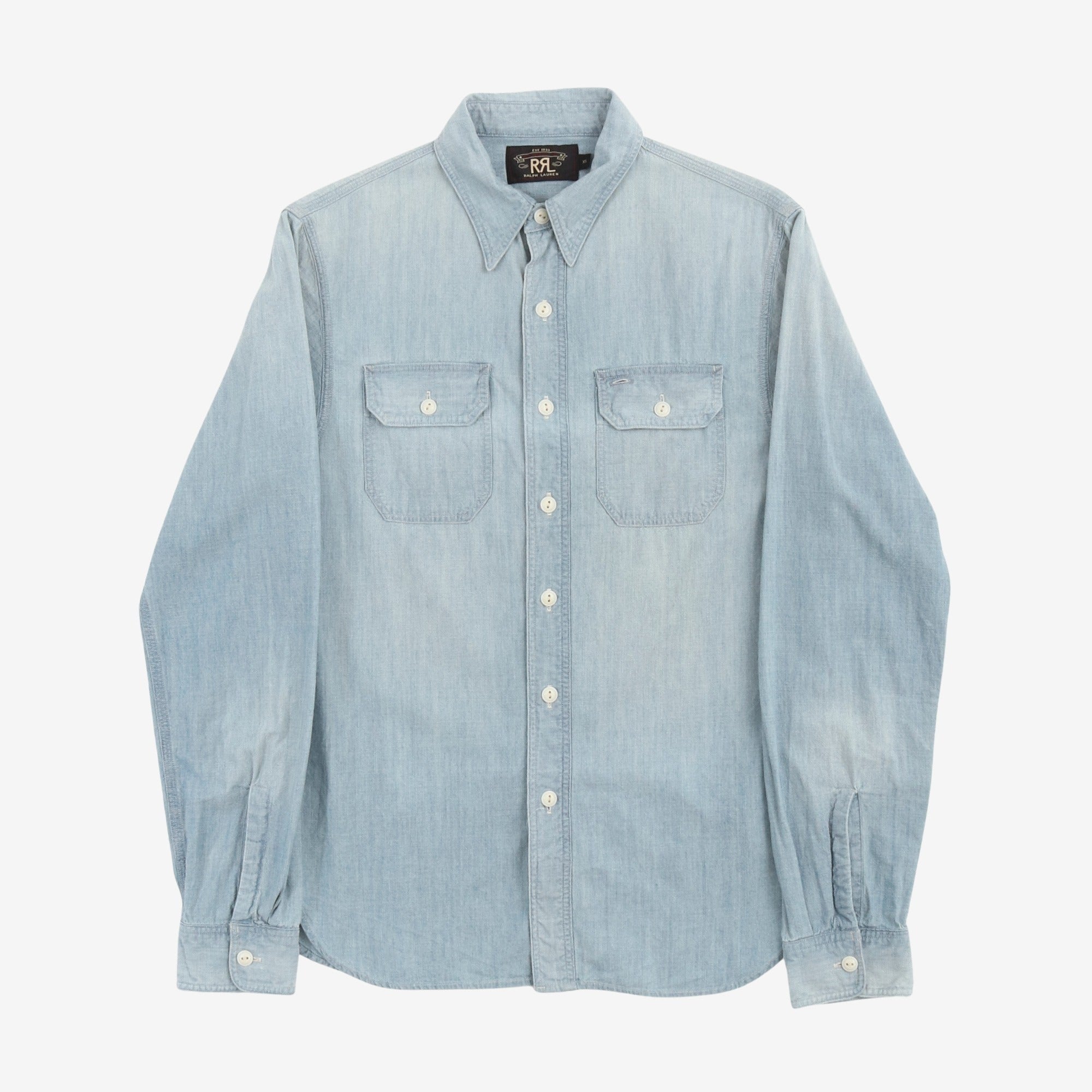 Rrl chambray shop work shirt