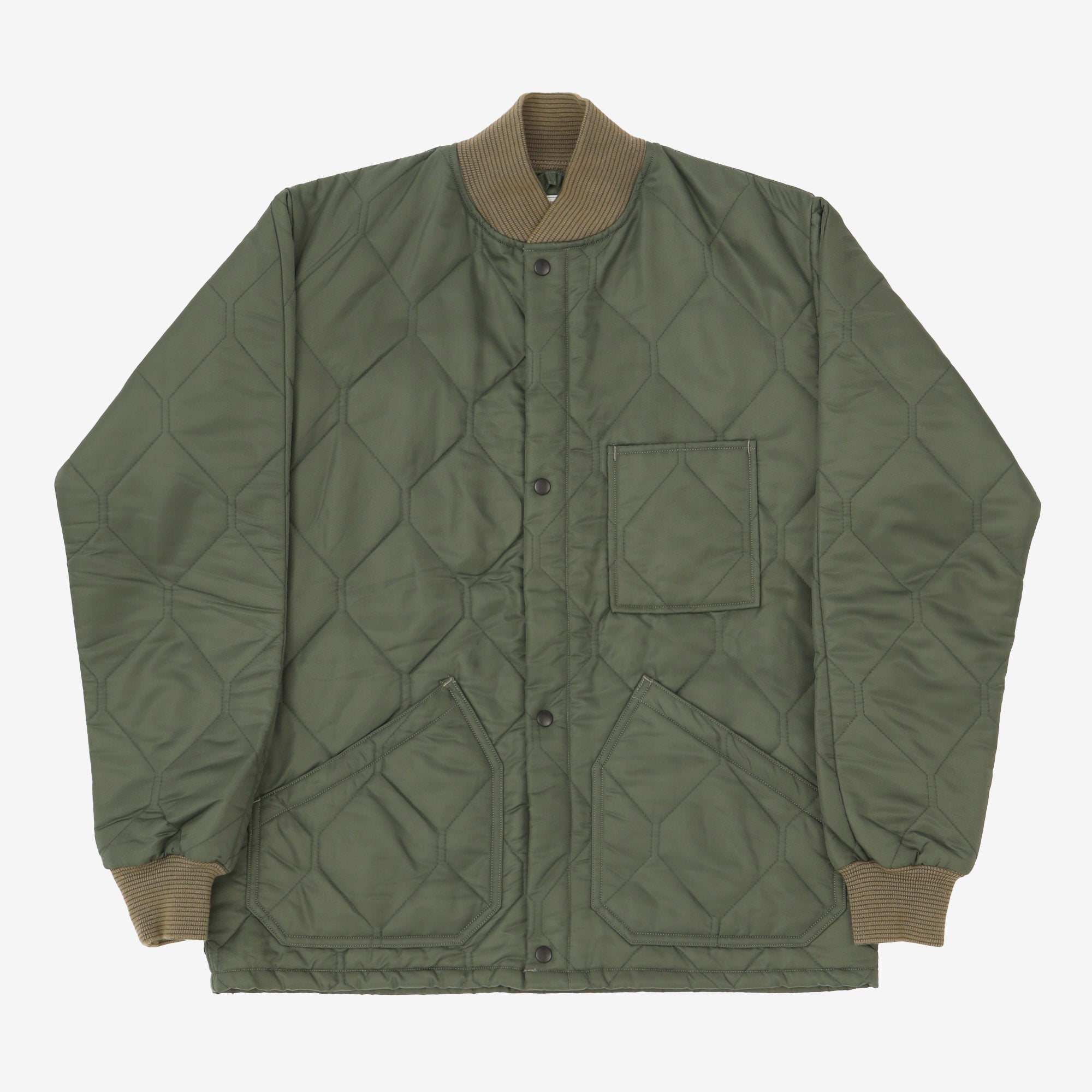 Stussy quilted military on sale jacket