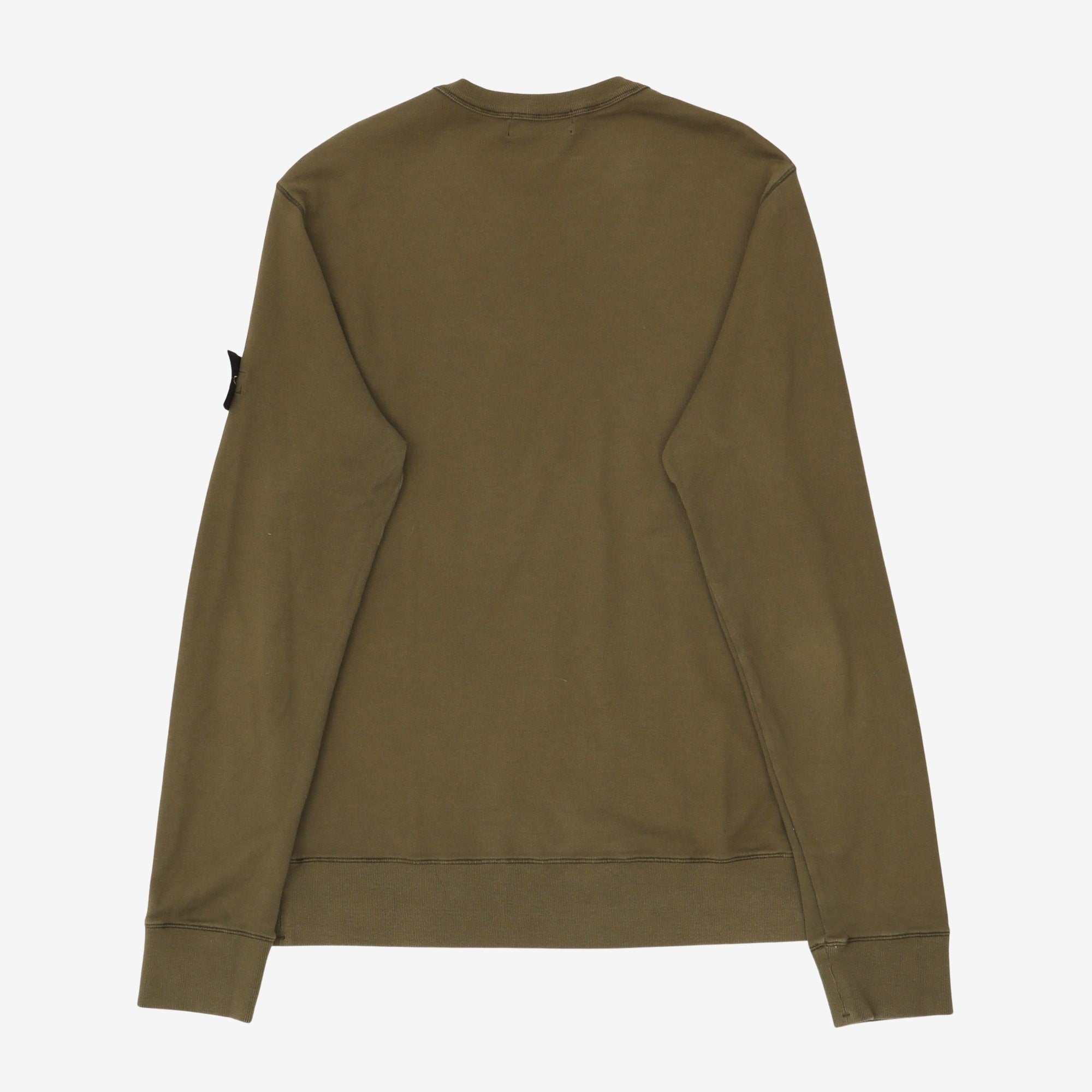 Stone island olive crew on sale neck