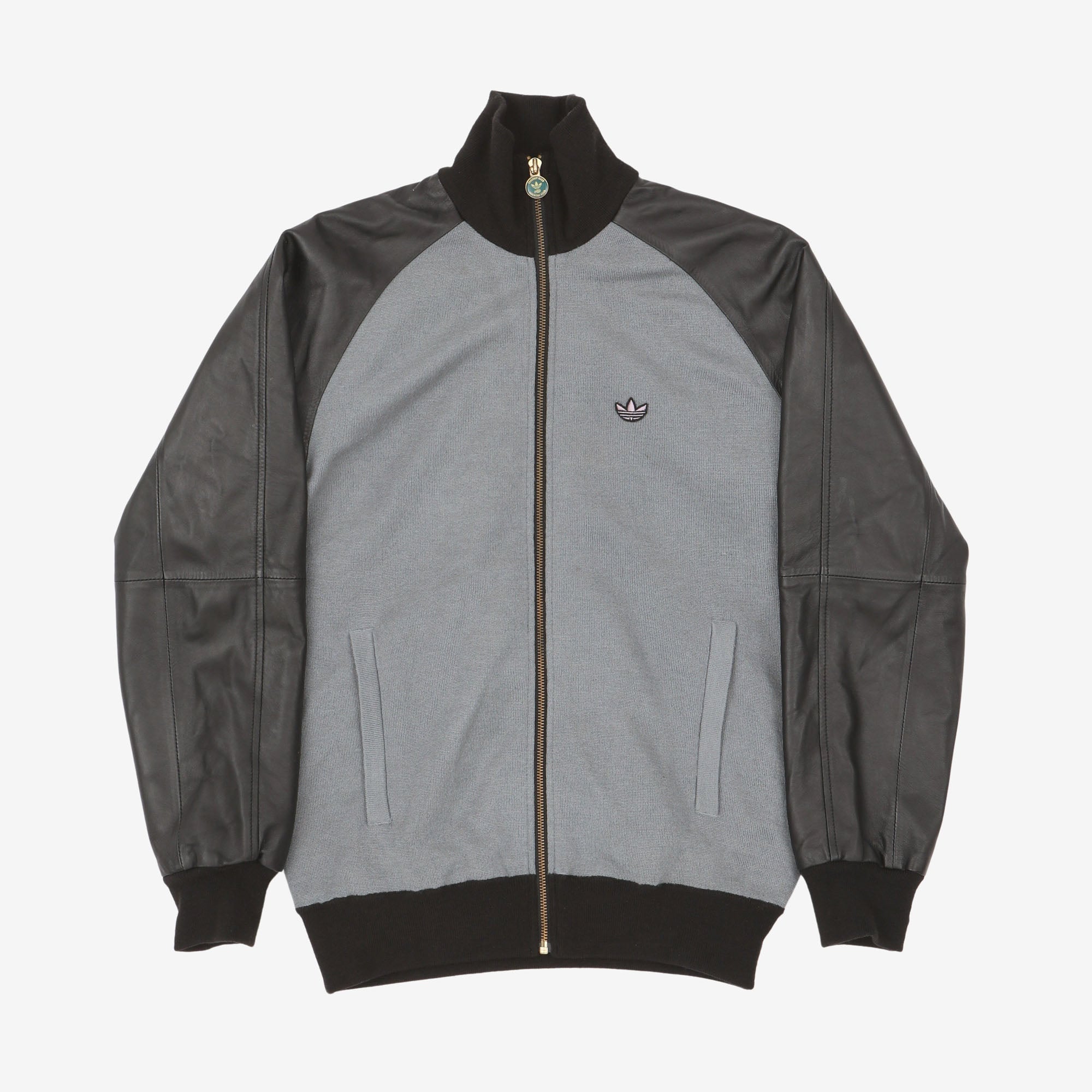 Adidas jacket leather sleeves on sale