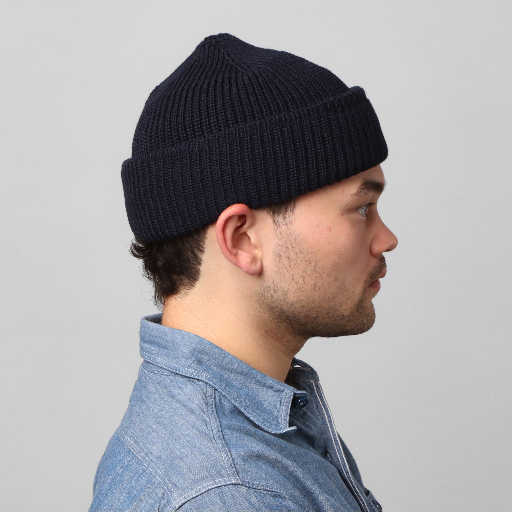 Merino Service Watchcap - Navy/Yellow