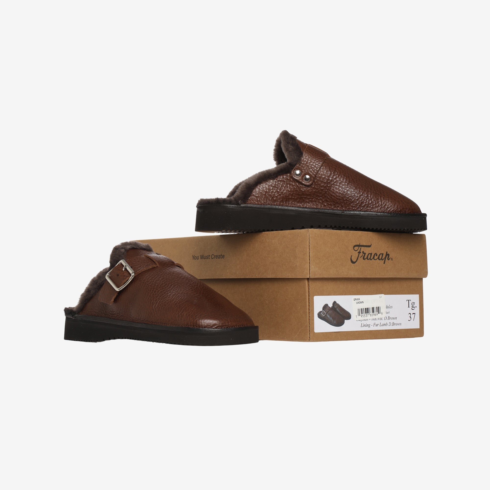 Women's YMC Calfskin Winter Sabot Mules