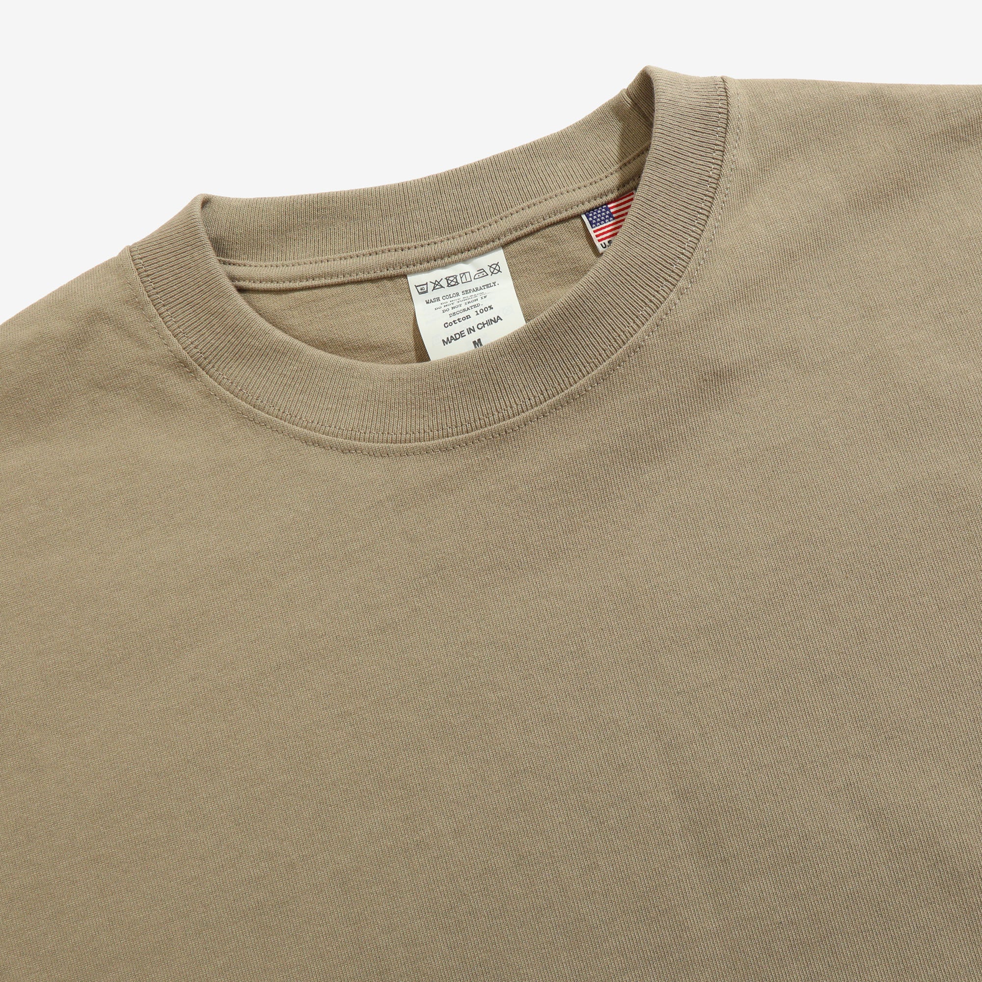 8oz USA Cotton T-Shirt - Khaki