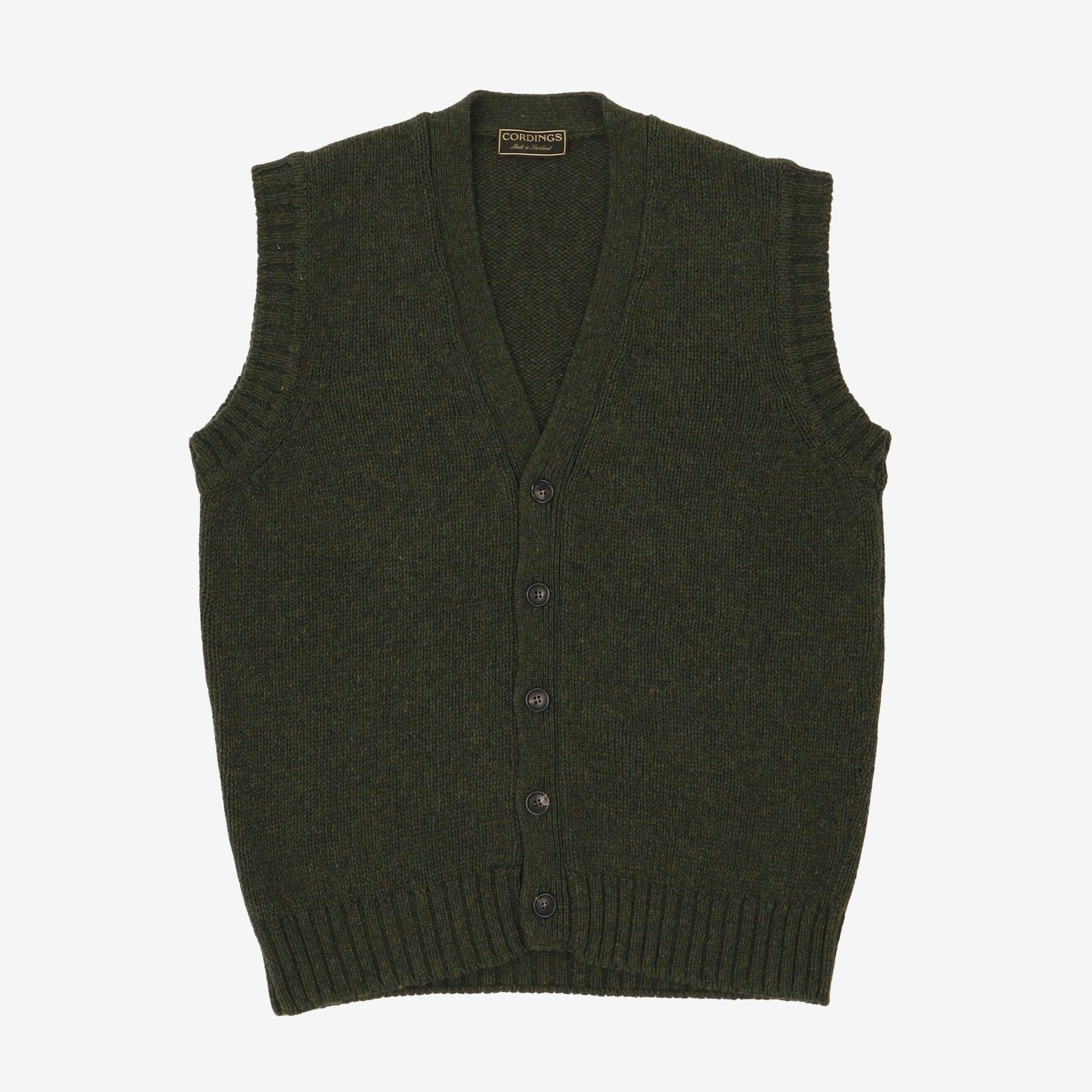 Wool Sleeveless Cardigan