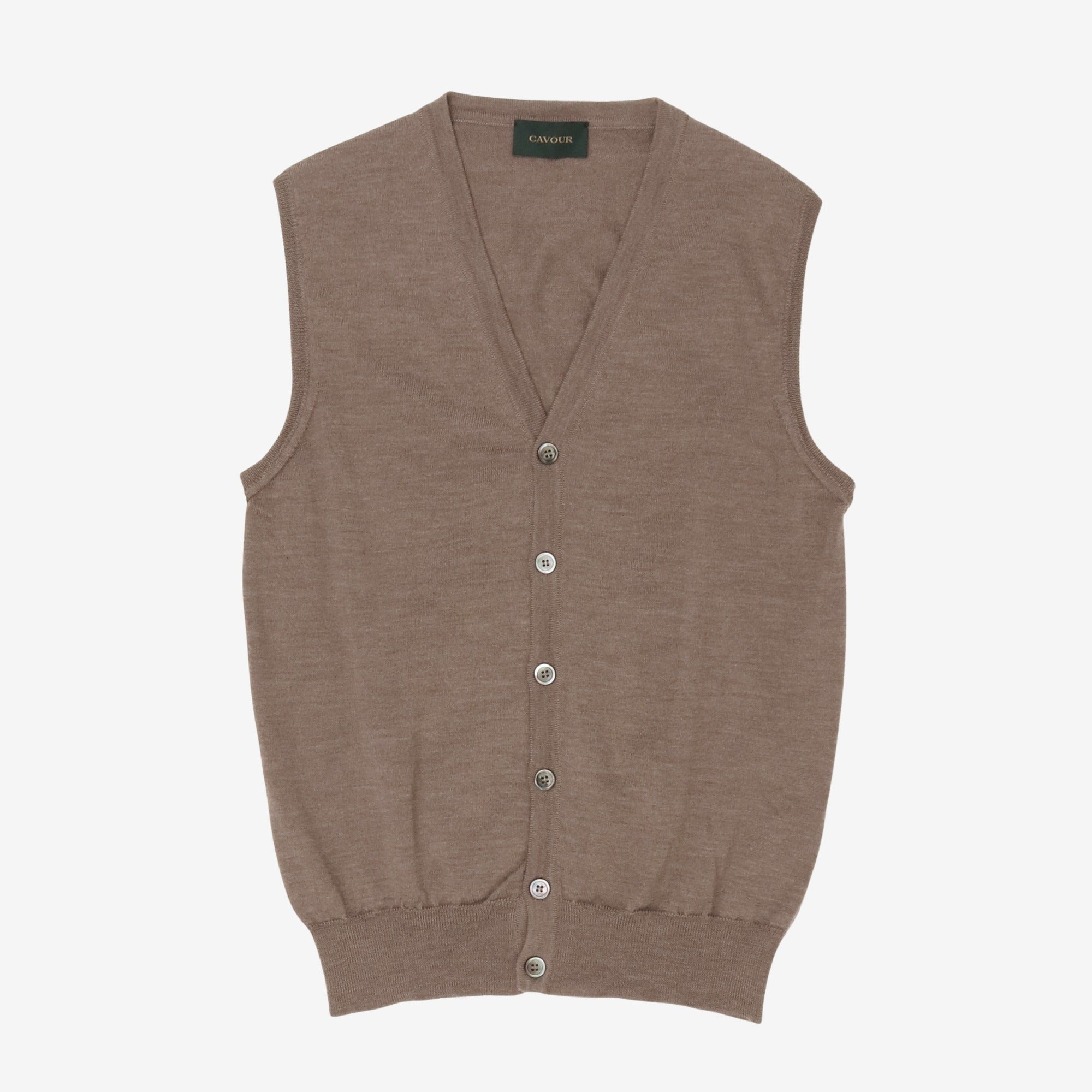 Wool Sleeveless Cardigan