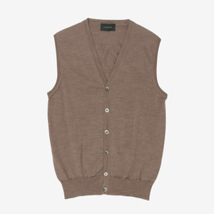 Wool Sleeveless Cardigan