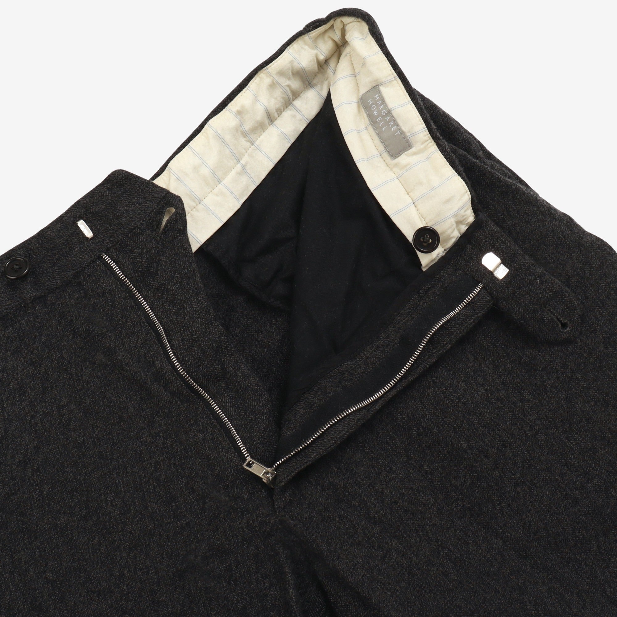 Linen Wool Blend Trousers (33W x 28.5L)