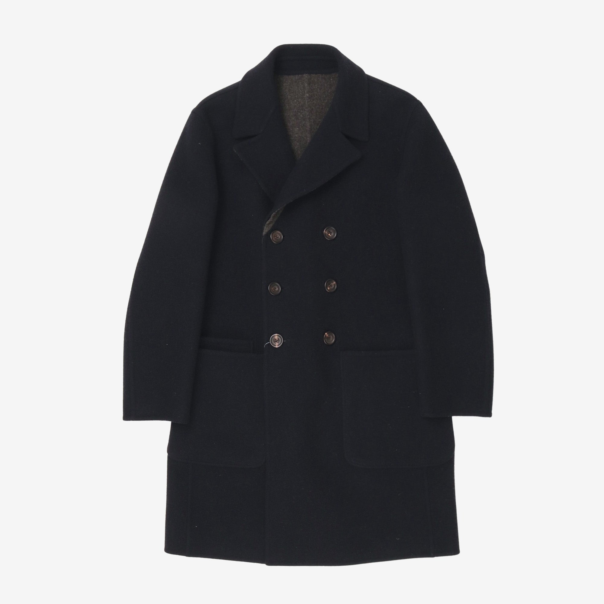 Reversible DB Wool Overcoat