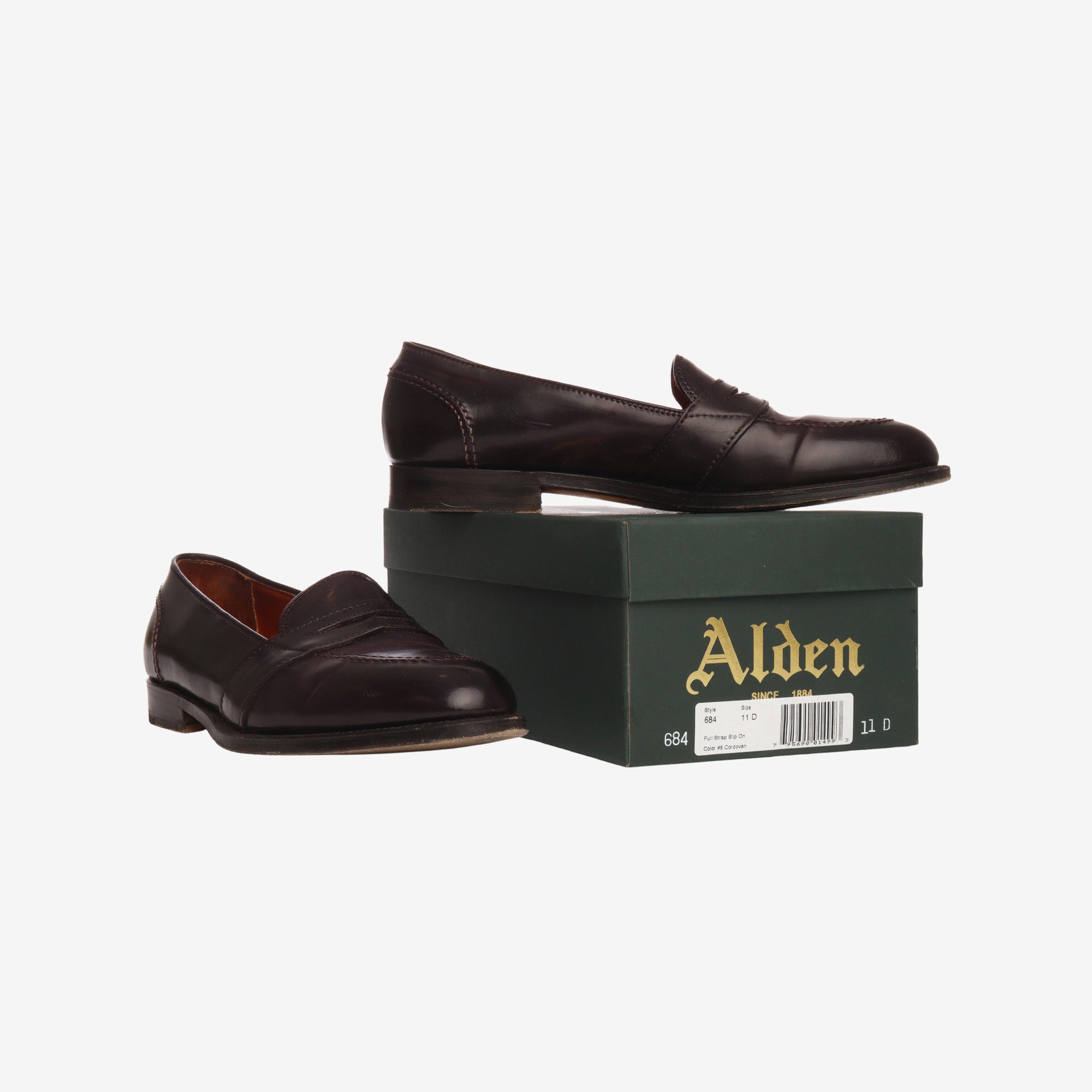 684 Color 8 Cordovan Full Strap Loafers