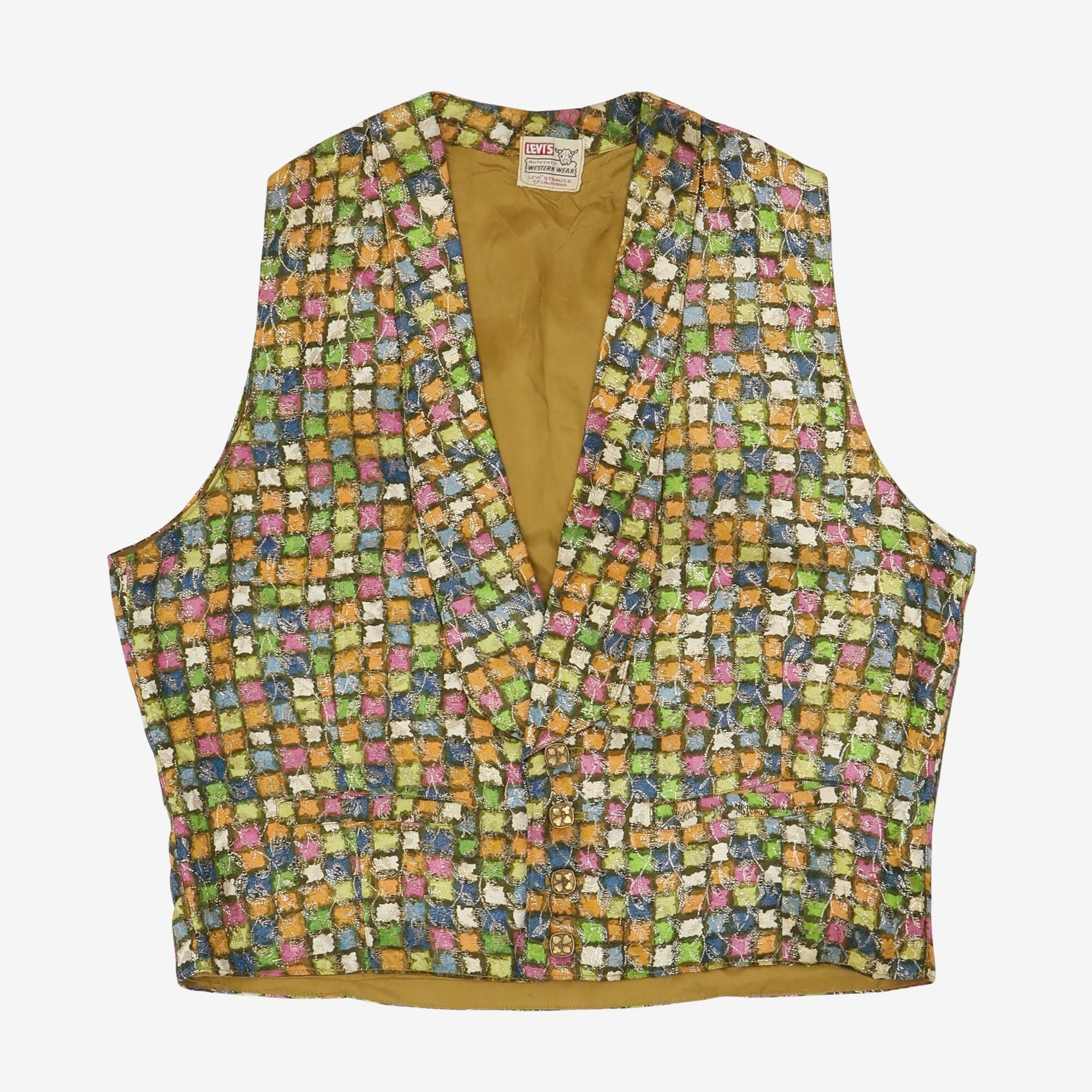 Vintage 1950s Short Horn Gamblers Vest