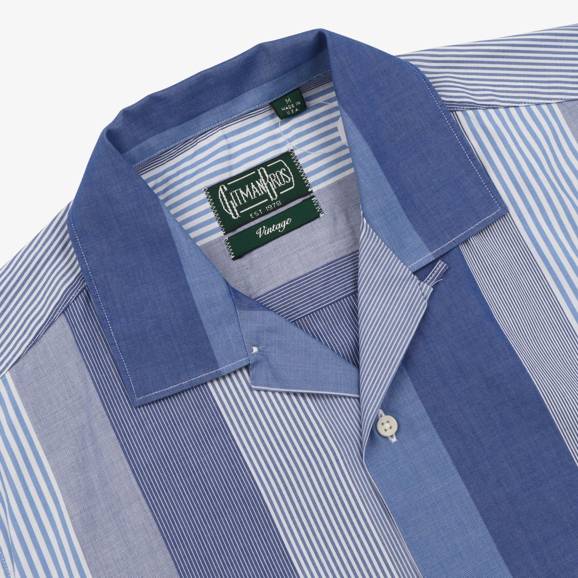 Striped Camp Collar Shirt