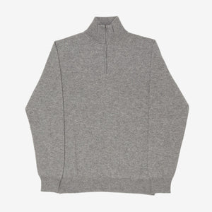 2-Ply Cashmere Quarter Zip Sweater