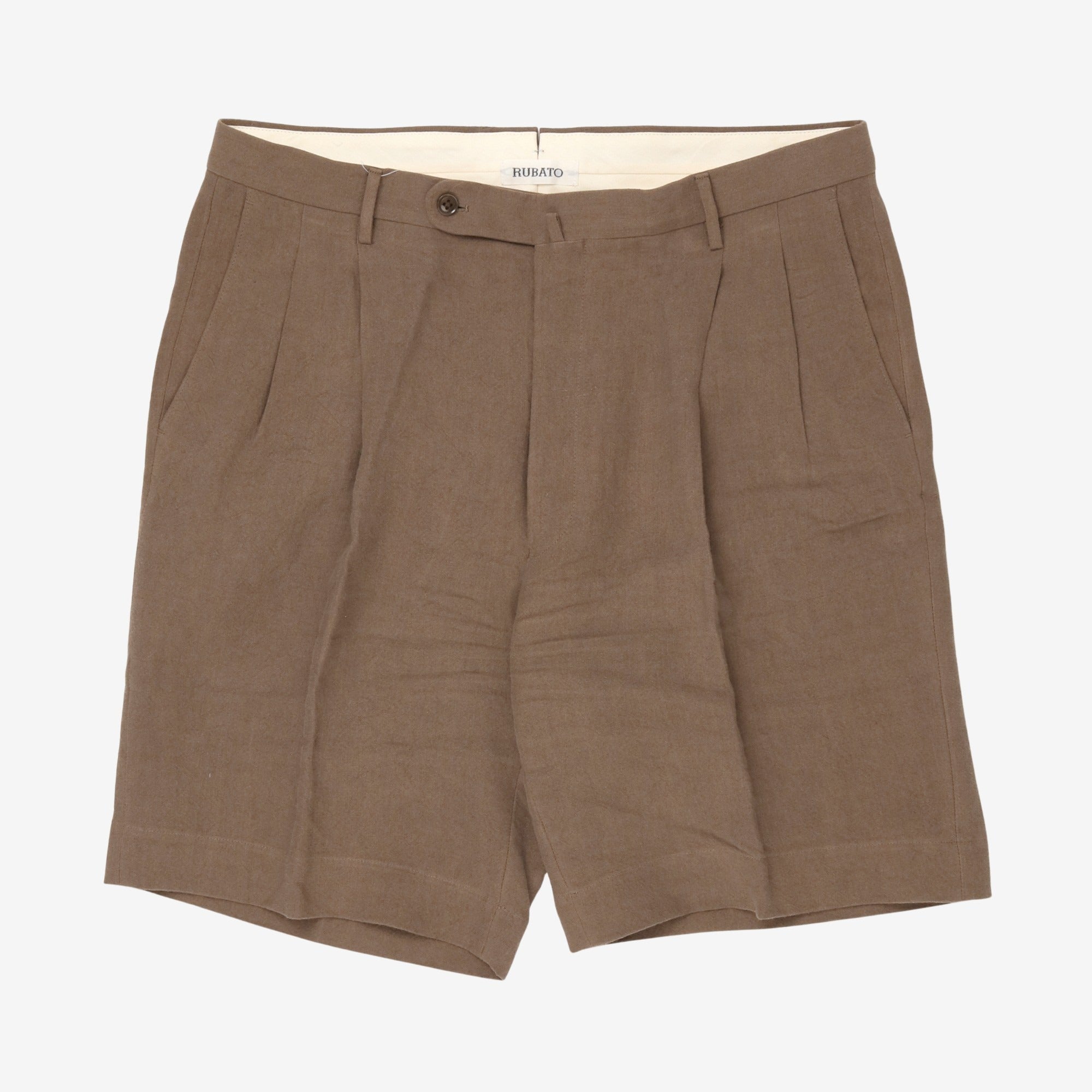 Pleated Linen Shorts (36W)