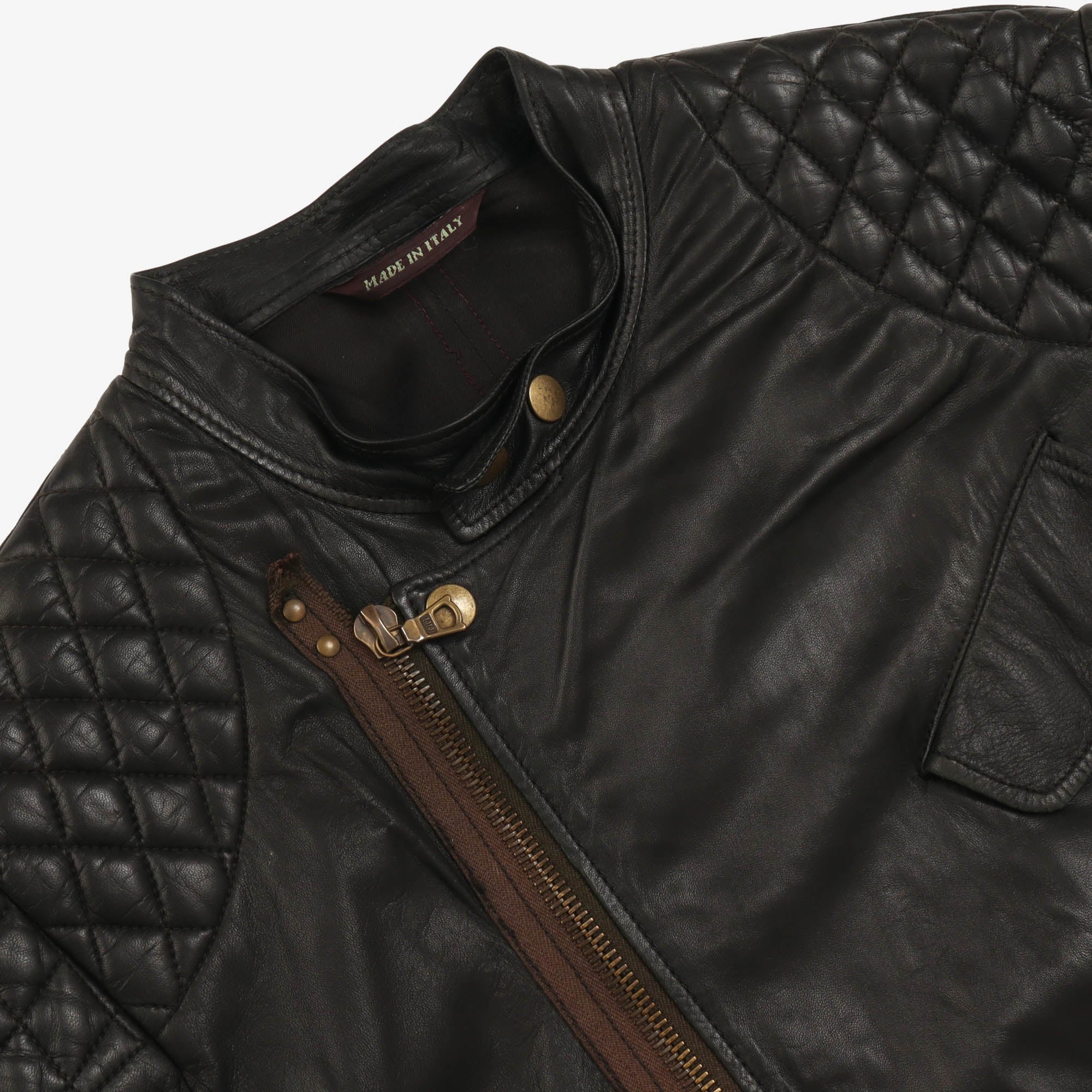 Leather Cafe Racer Jacket