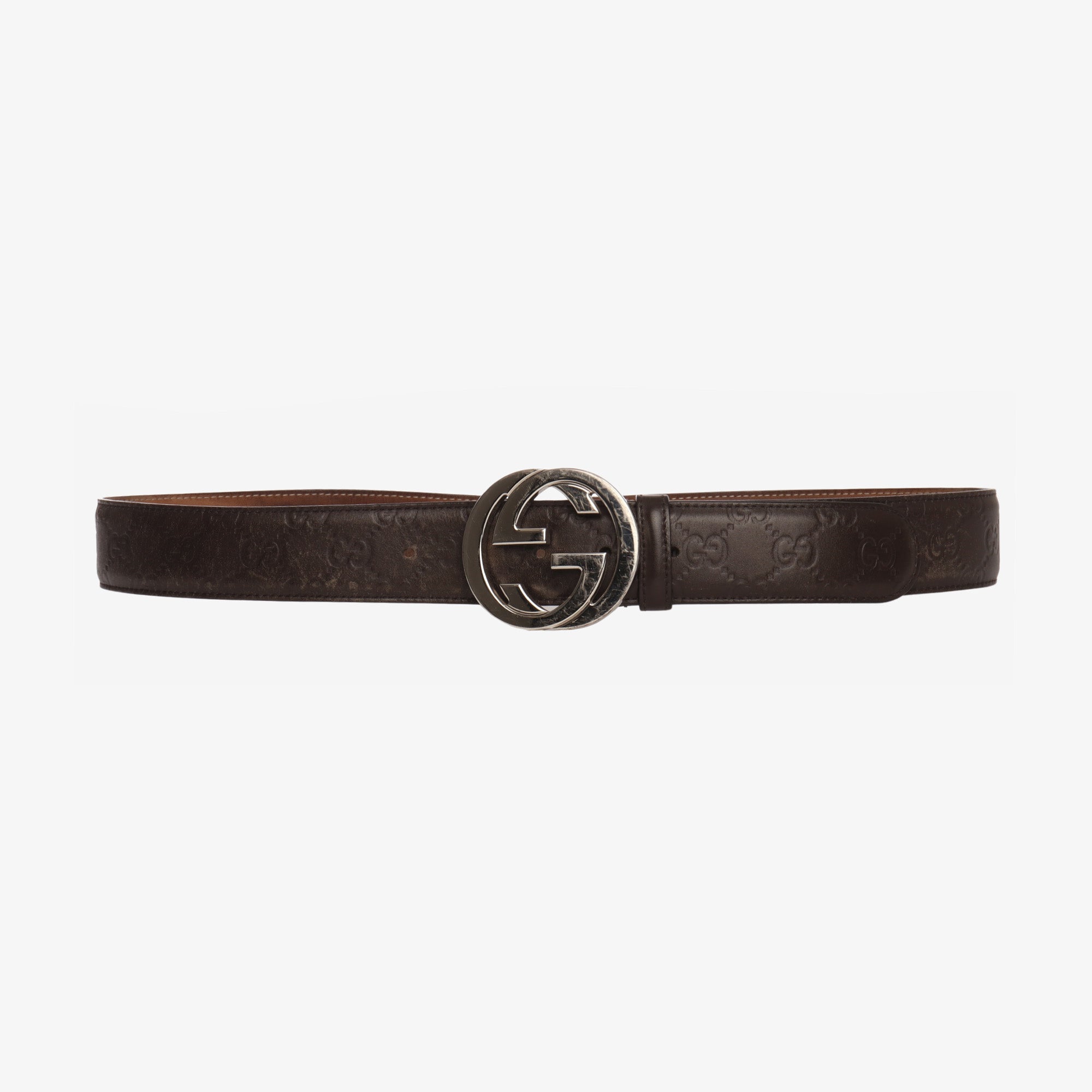 GG Leather Print Belt