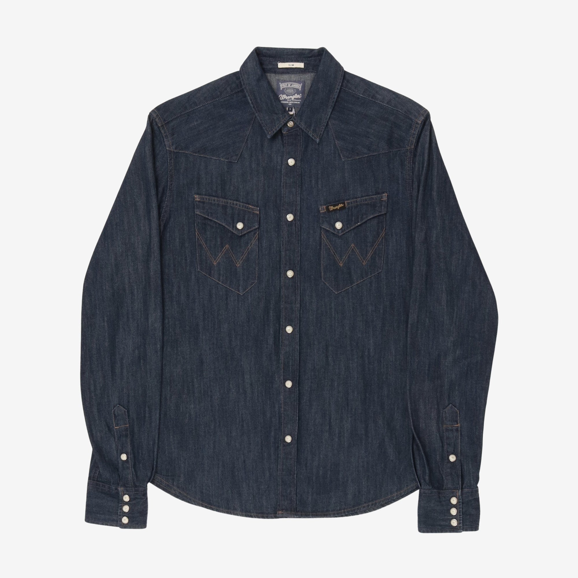 Slim Western Denim Shirt