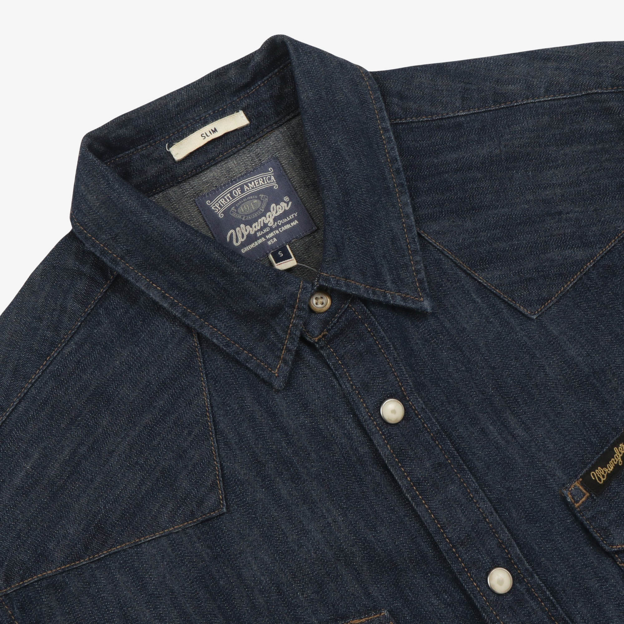 Slim Western Denim Shirt