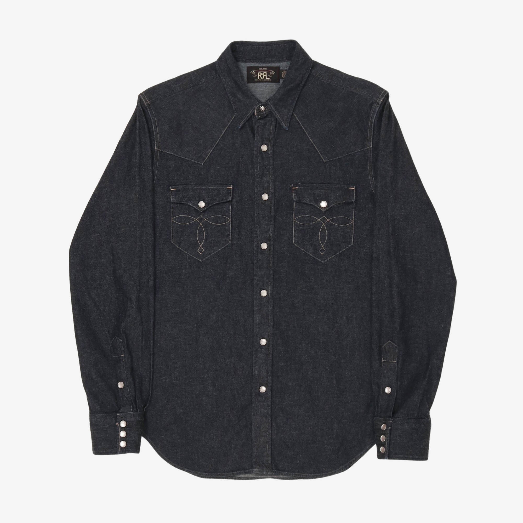 Slim Fit Western Denim Shirt