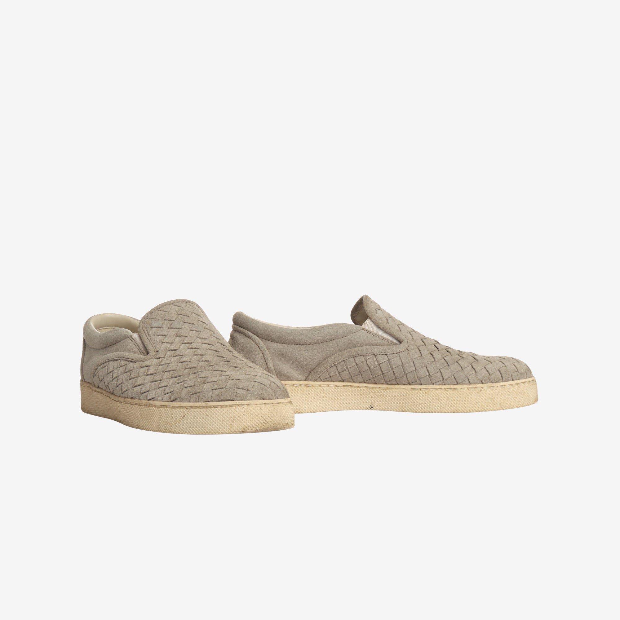 Pleated Suede Slip On