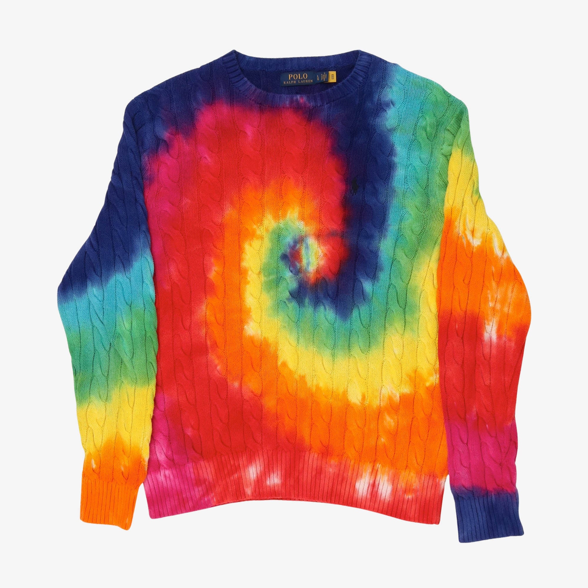 Tie Dye Cable Knit Jumper