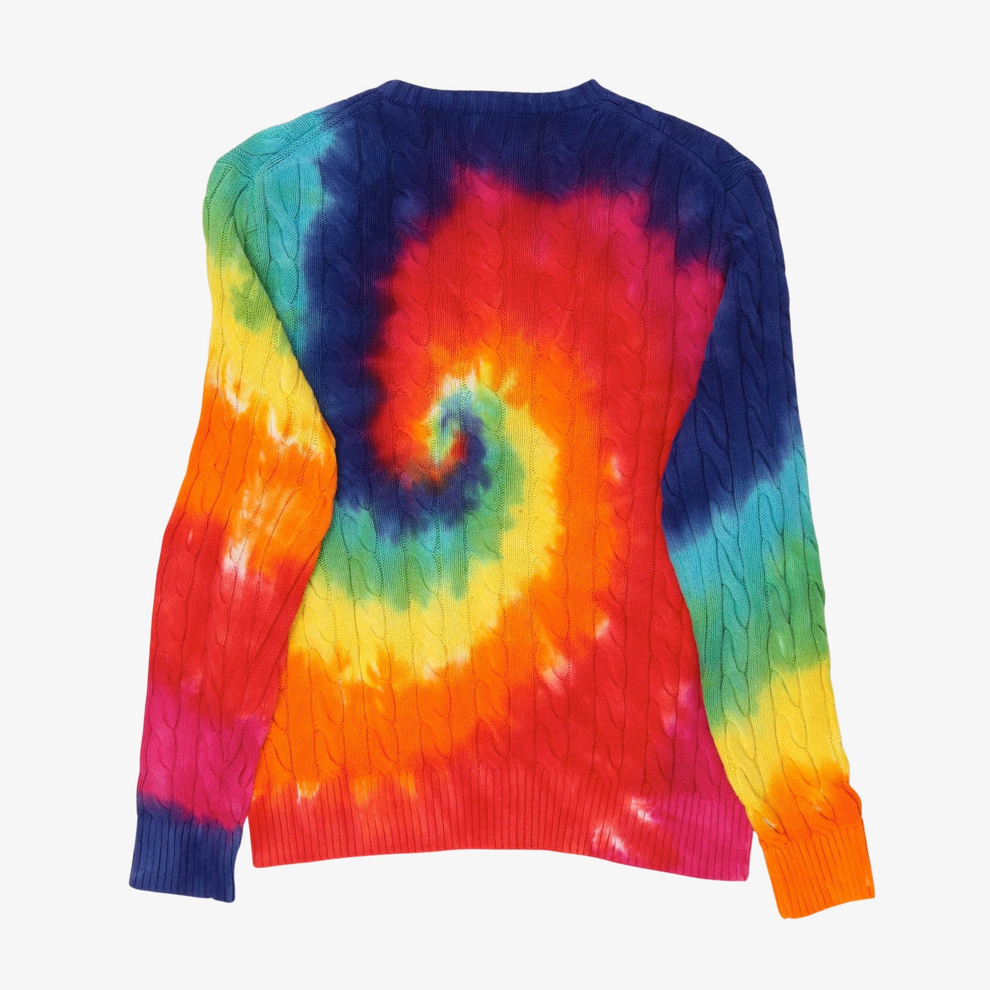 Tie Dye Cable Knit Jumper