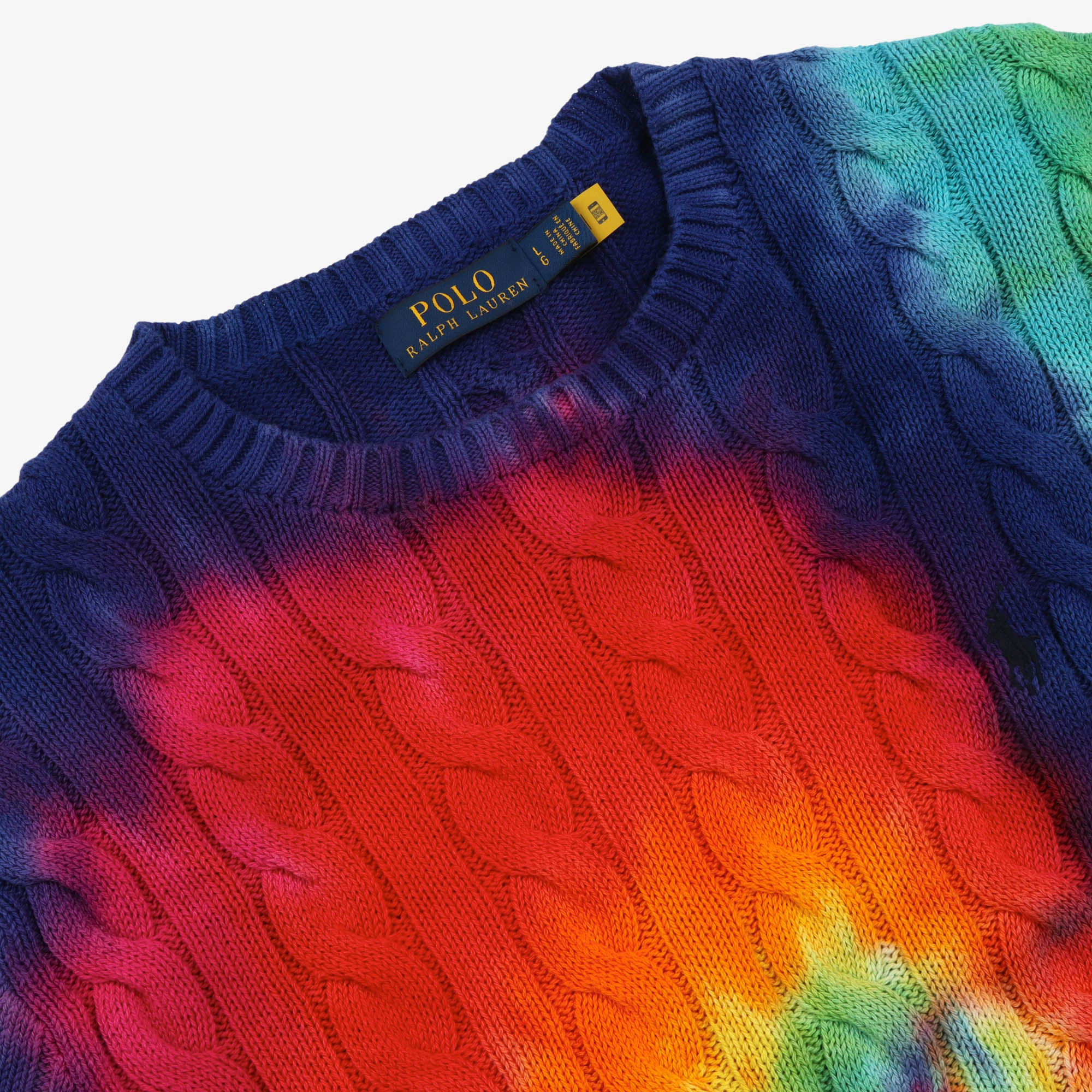 Tie Dye Cable Knit Jumper