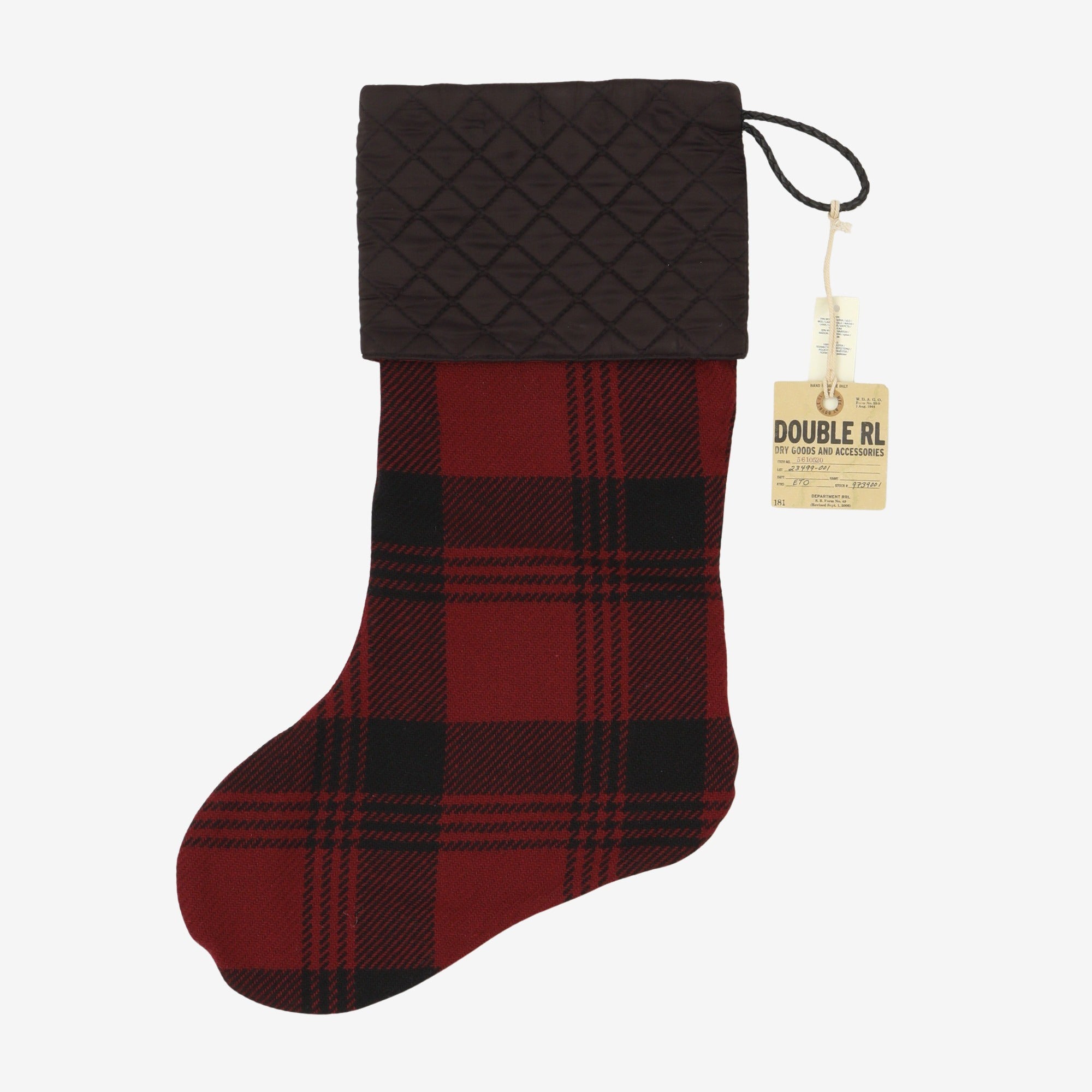 Plaid Wool 18" Christmas Stocking