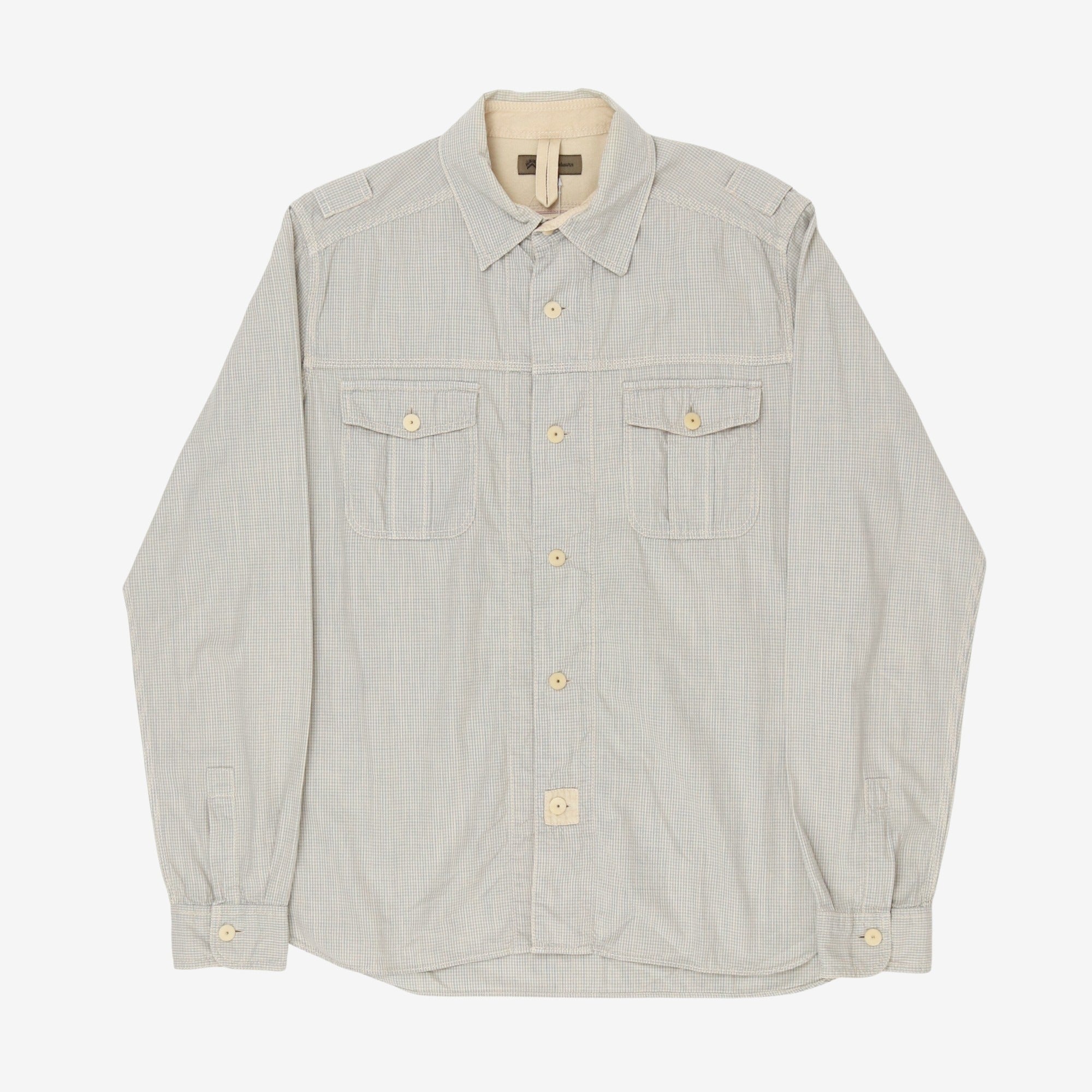 Zip Up Check Shirt