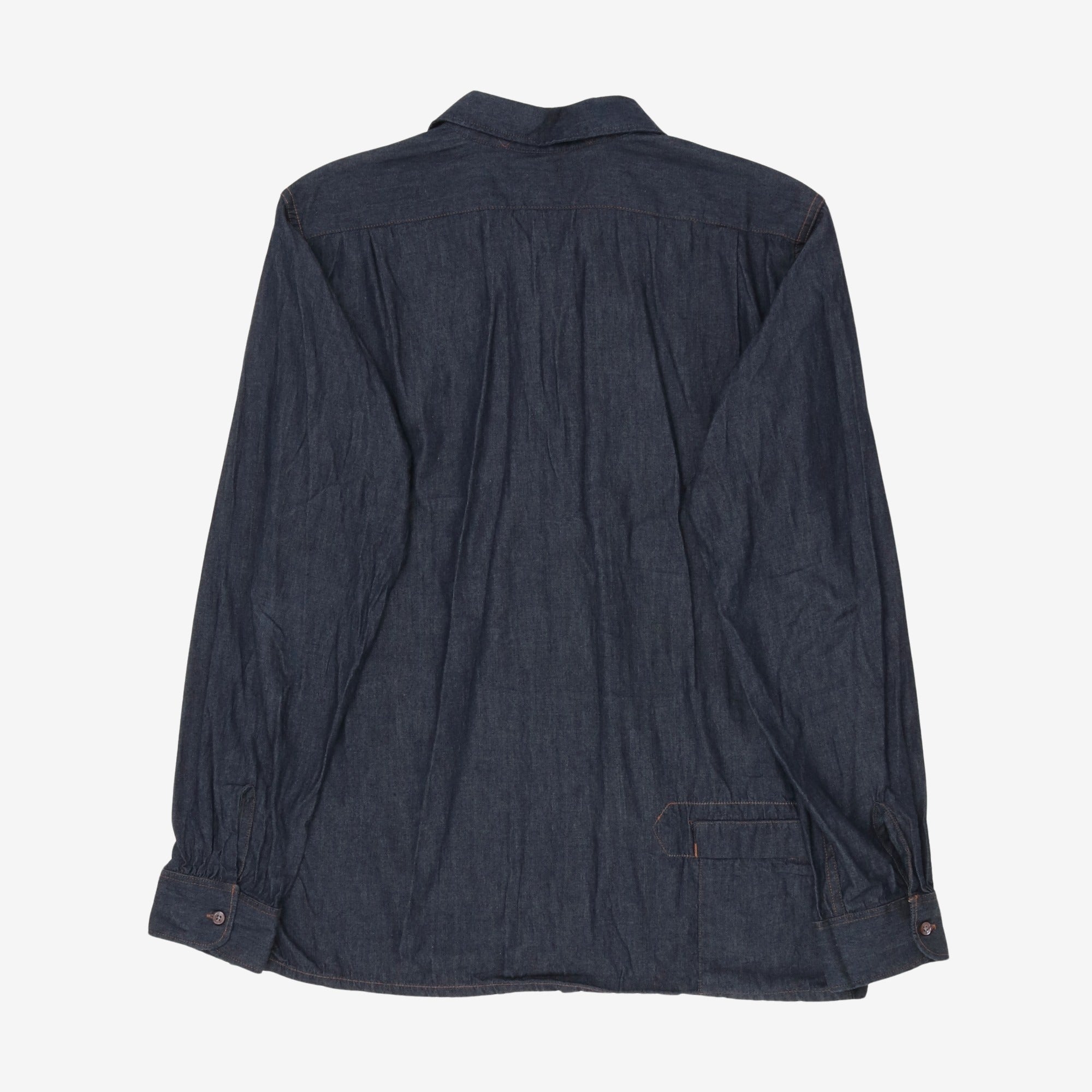 Workaday Denim Round Collar Work Shirt