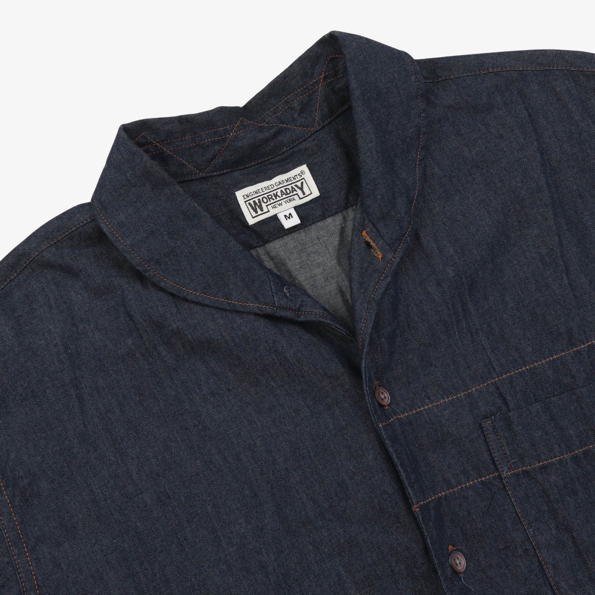 Workaday Denim Round Collar Work Shirt