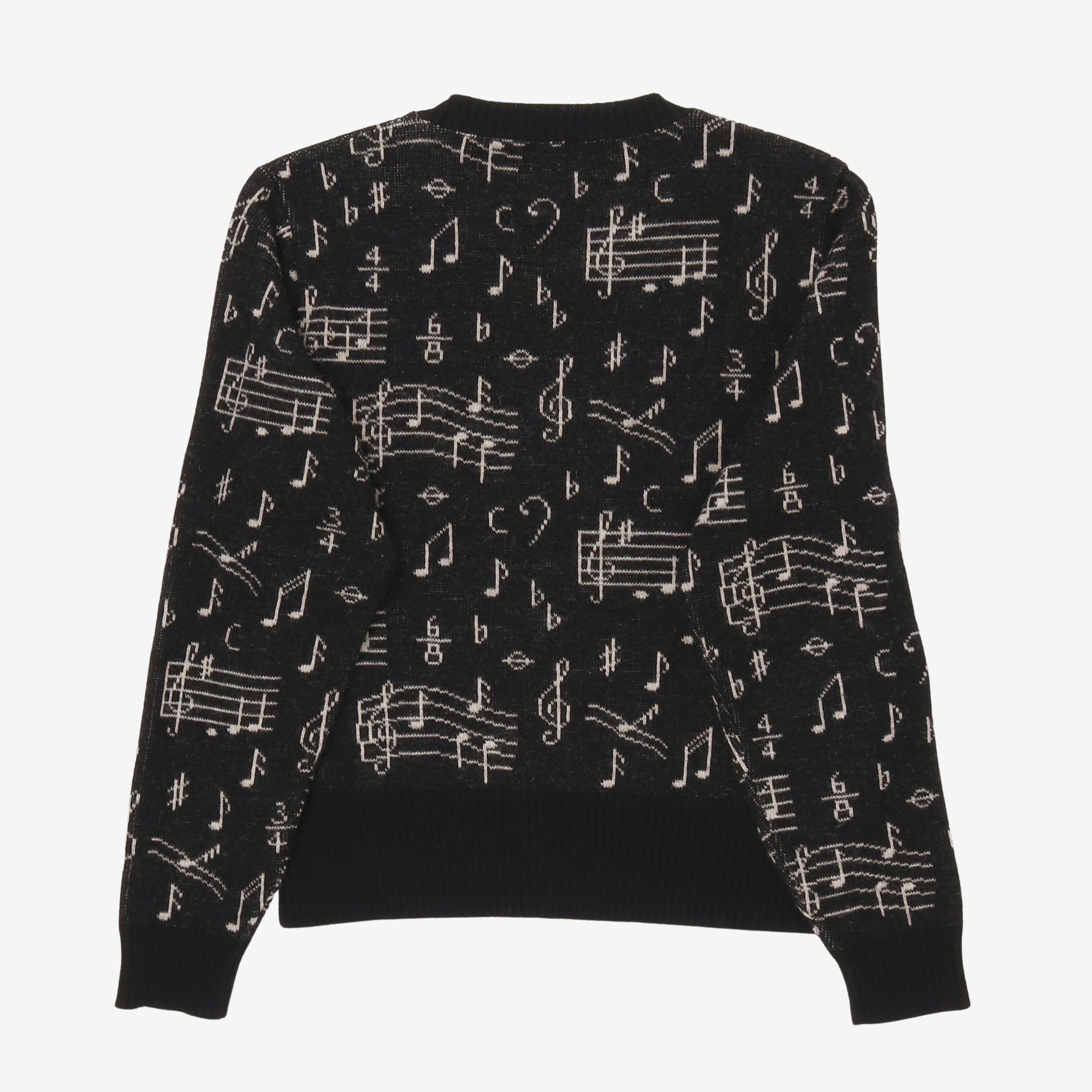 Musical Notes V Neck Sweater