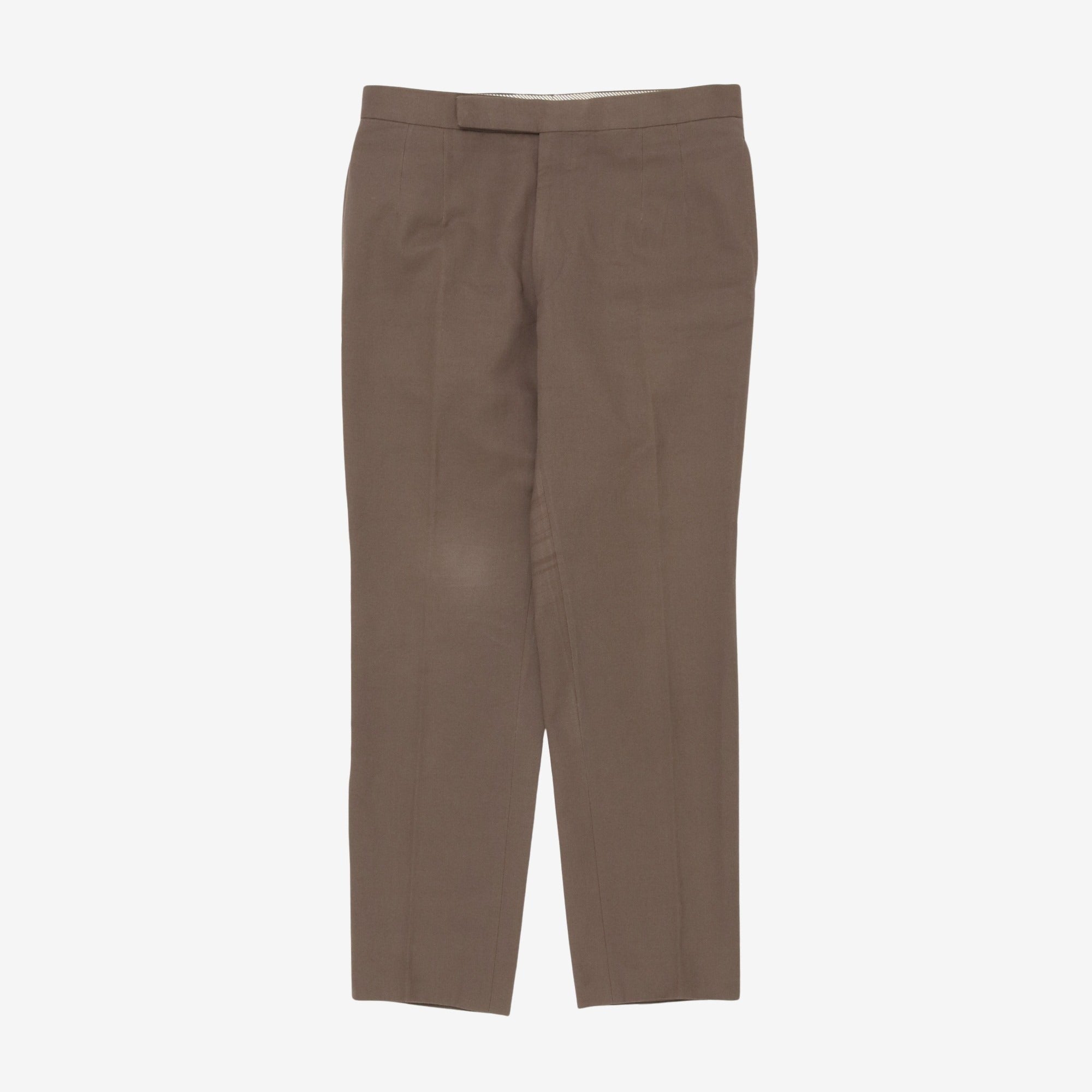 Linen Blend Pleated Trousers (32W x 28.5L)