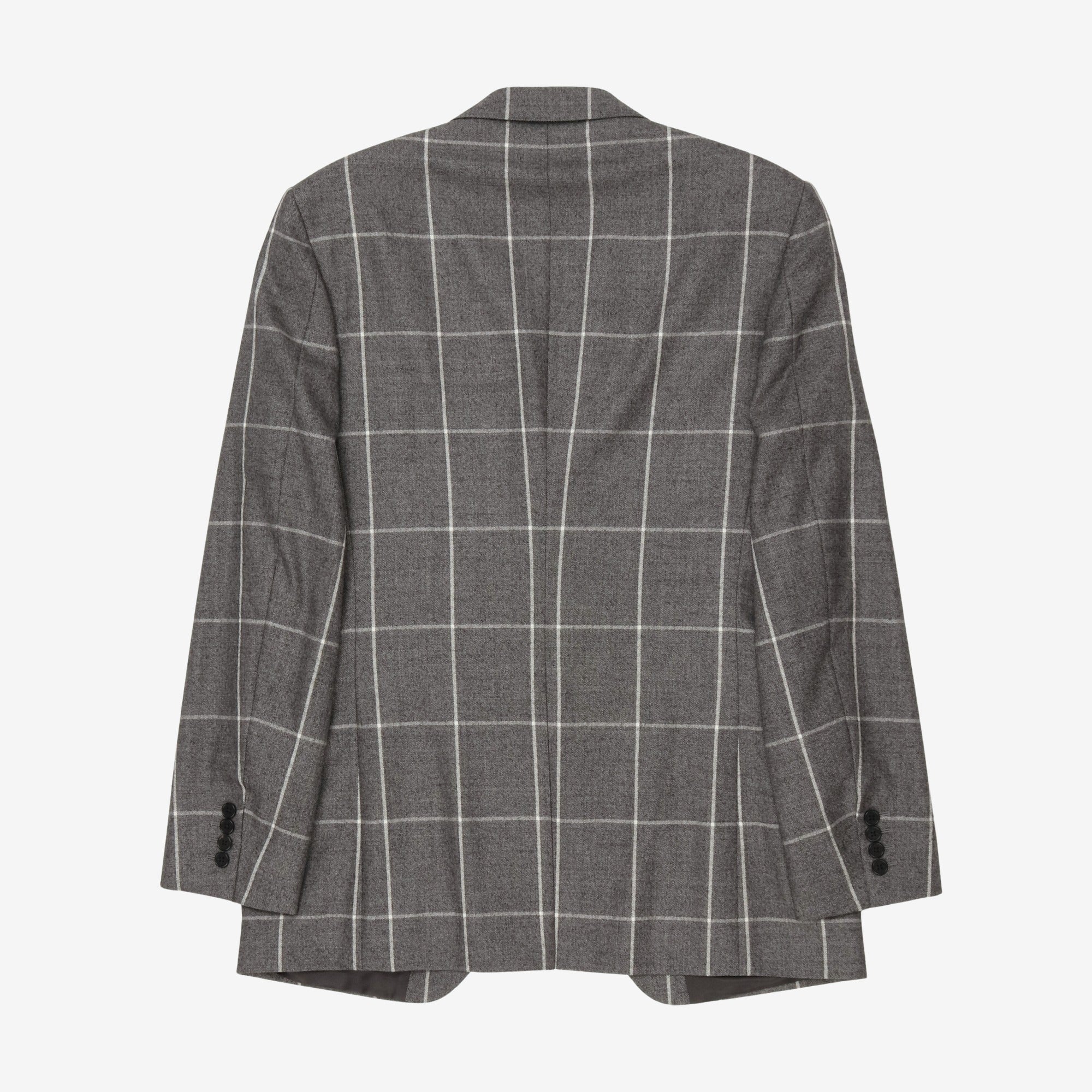 Window Plaid Check Wool Blazer