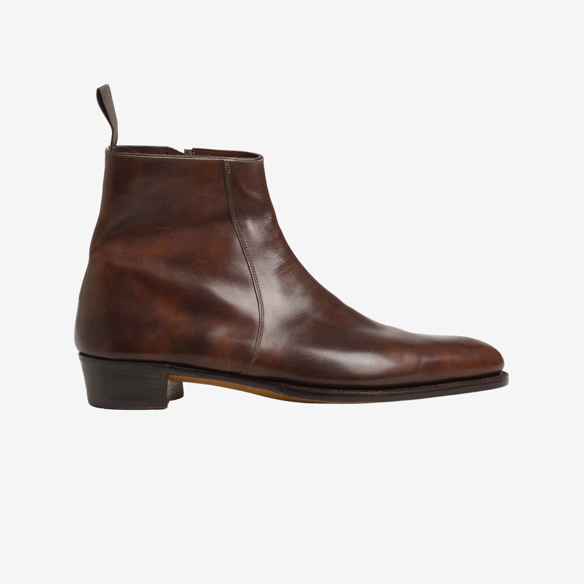 Taron Cap-Toe Leather Zip Boots