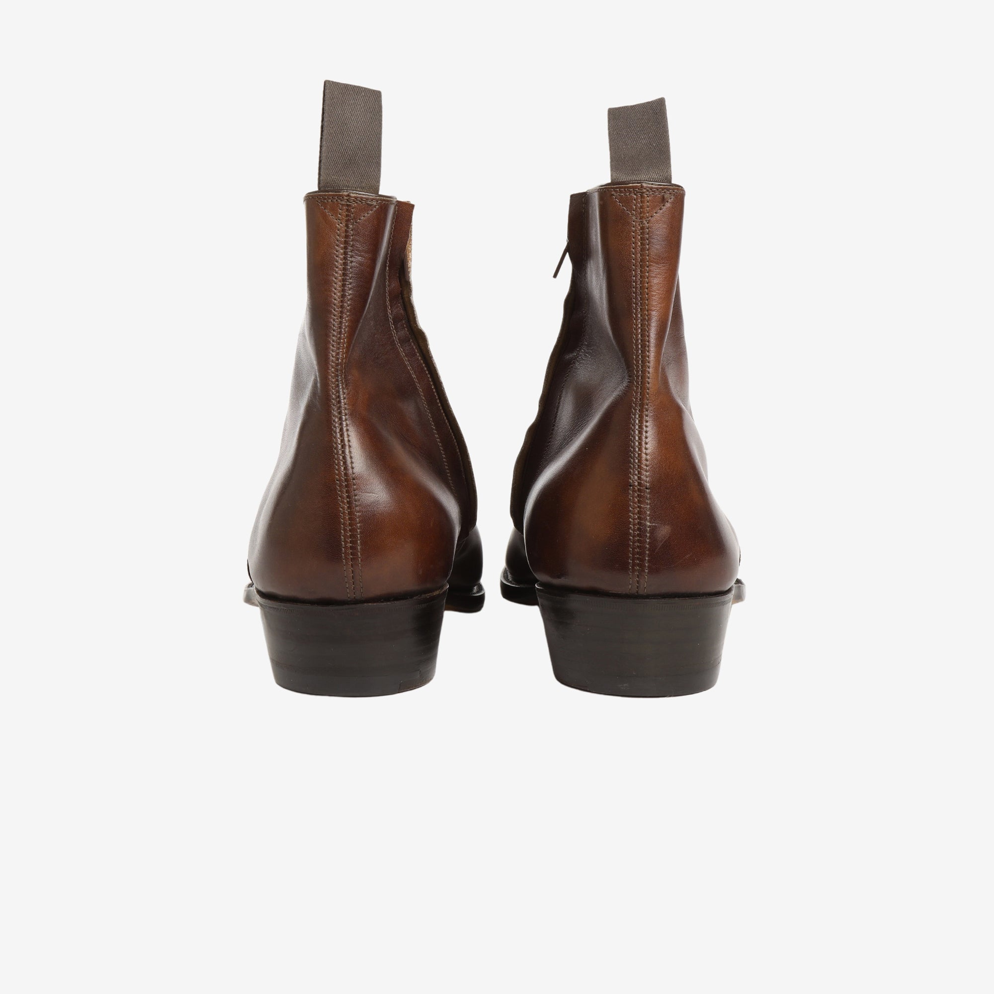 Taron Cap-Toe Leather Zip Boots