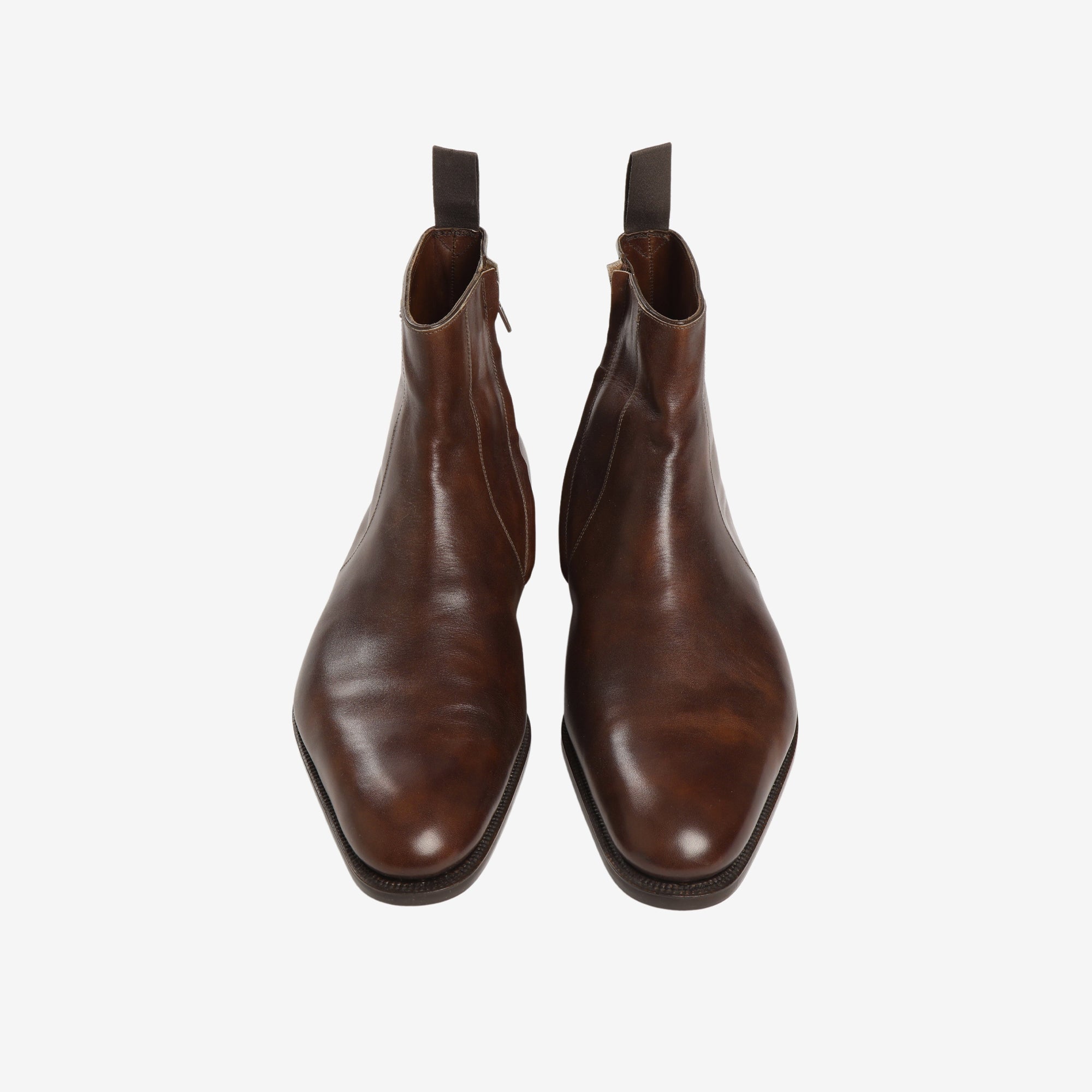 Taron Cap-Toe Leather Zip Boots