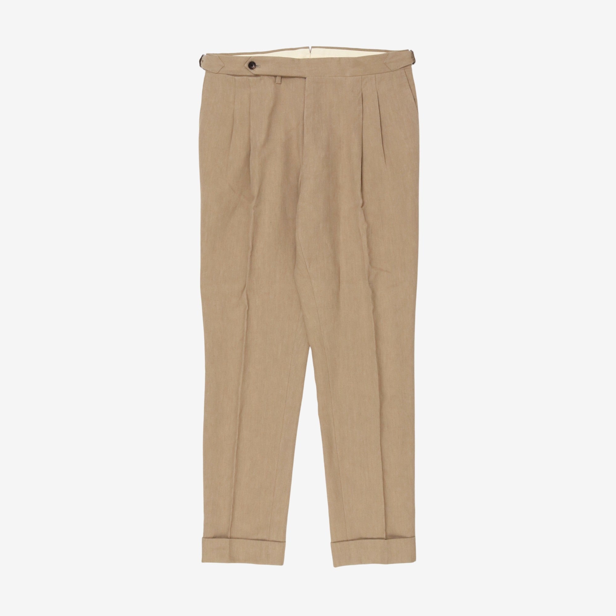 Bespoke Linen Pleated Trousers