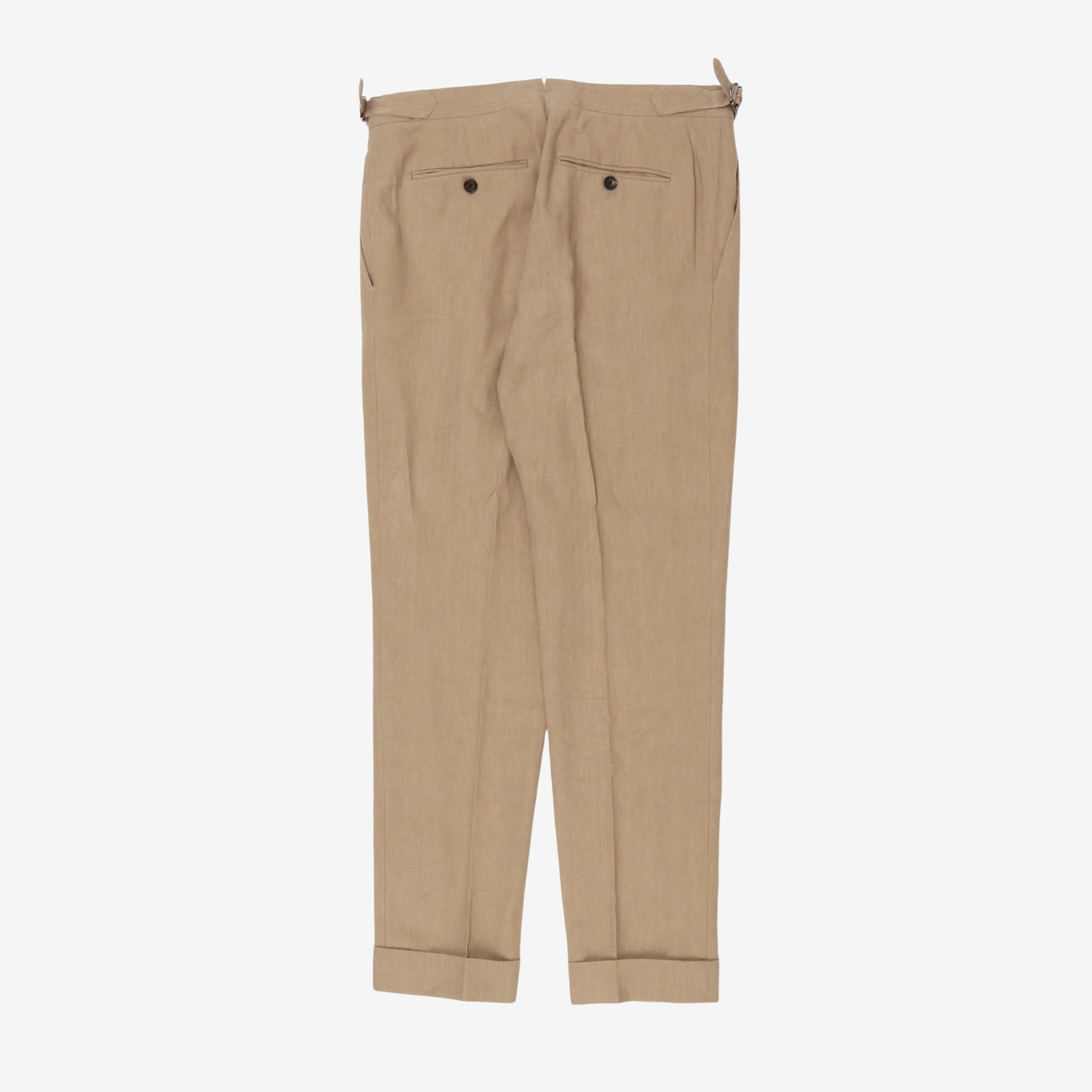 Bespoke Linen Pleated Trousers