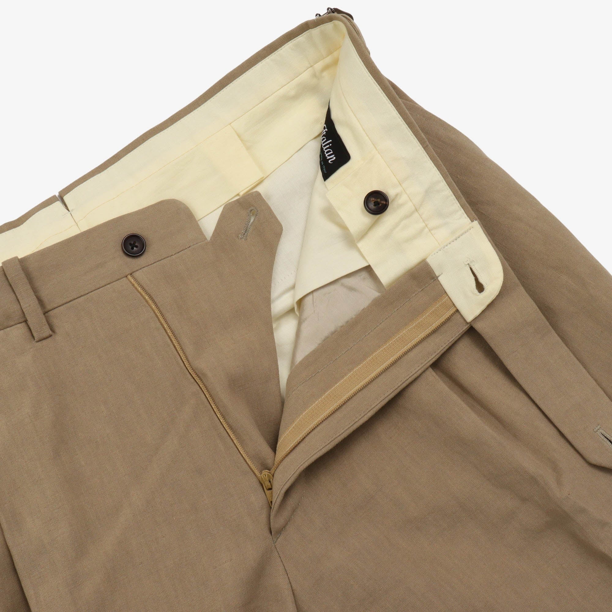 Bespoke Linen Pleated Trousers