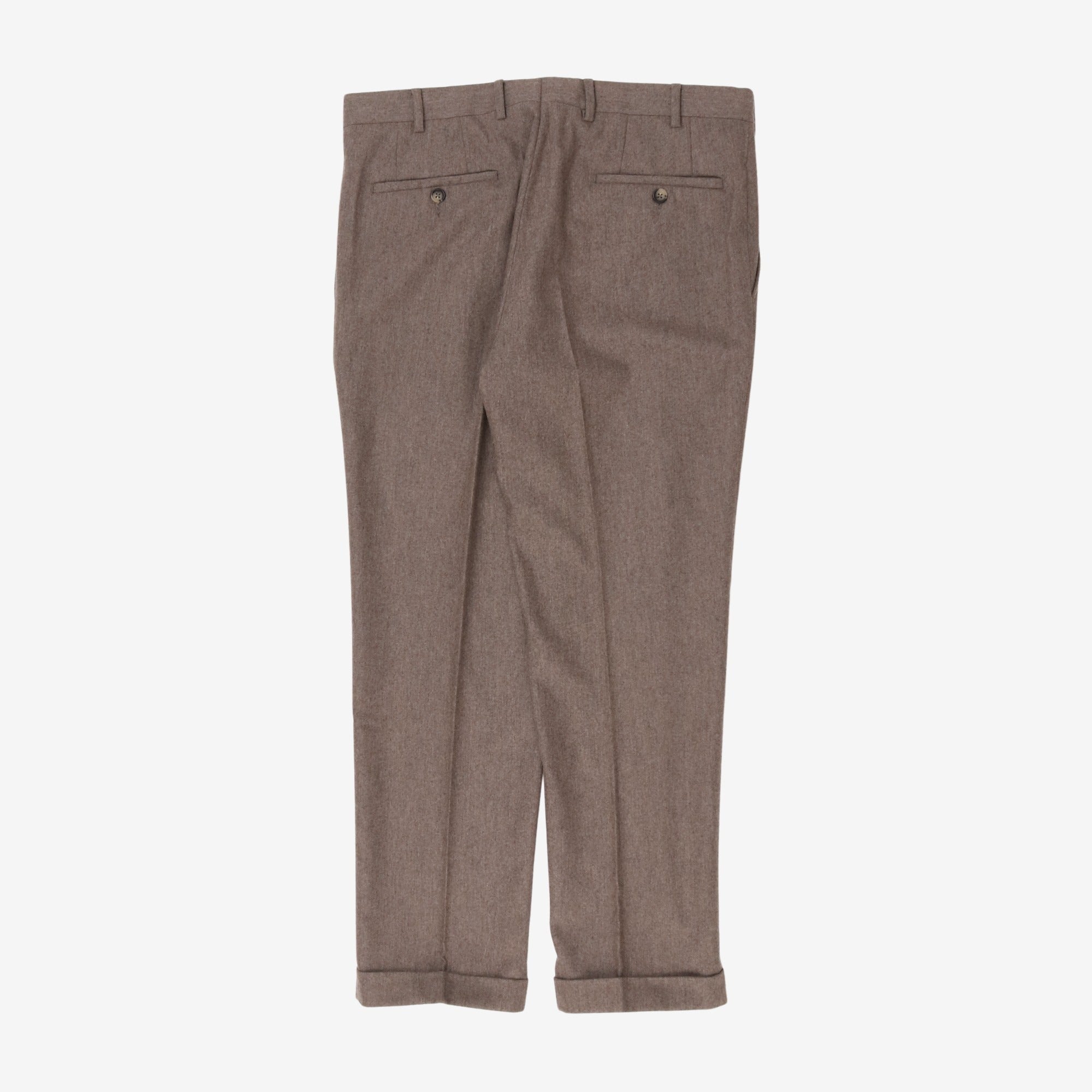 Wool Cashmere Pleated Trouser