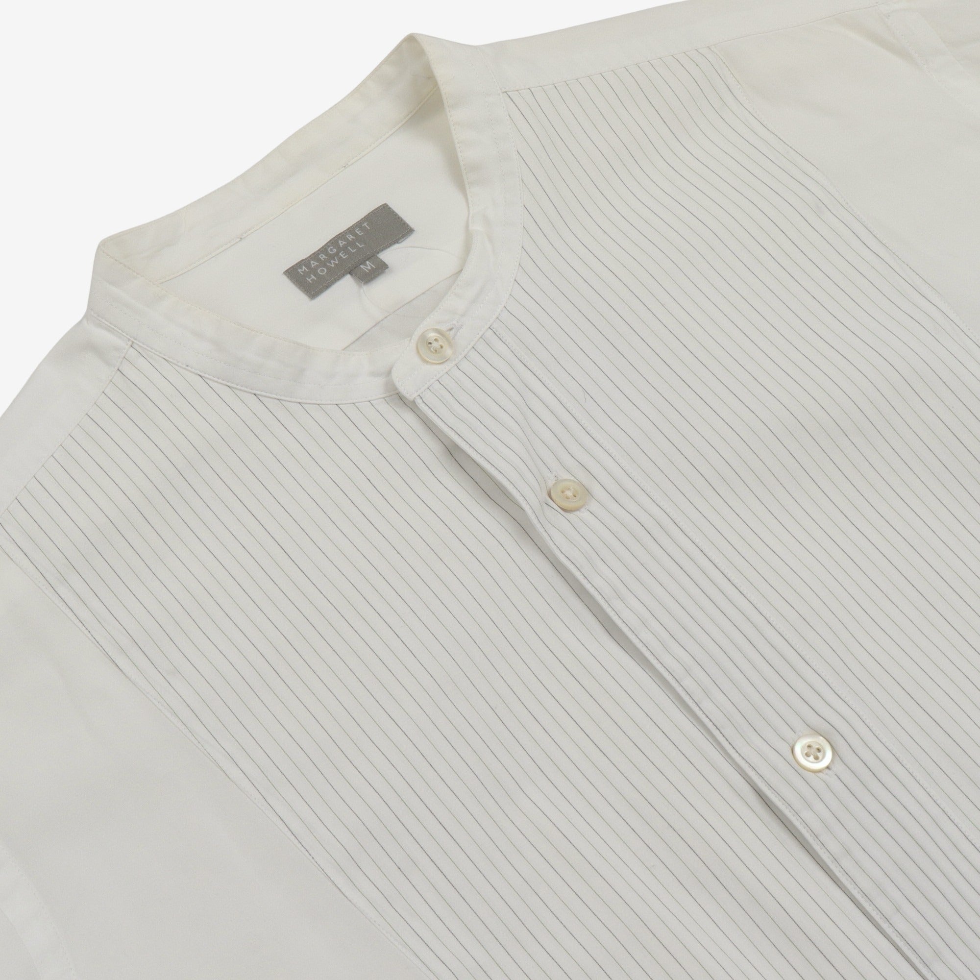 Collarless Cotton Shirt