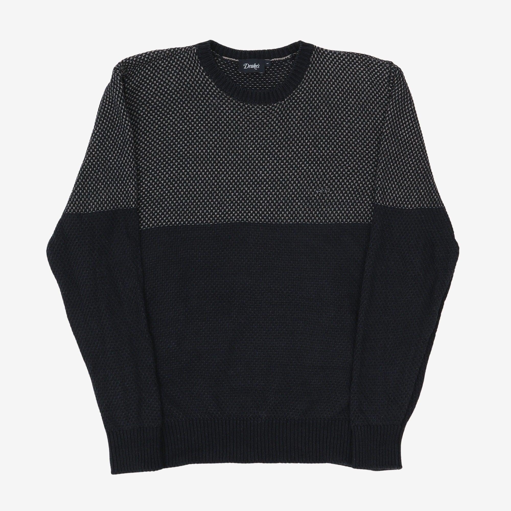 Two Tone Linen Blend Sweater