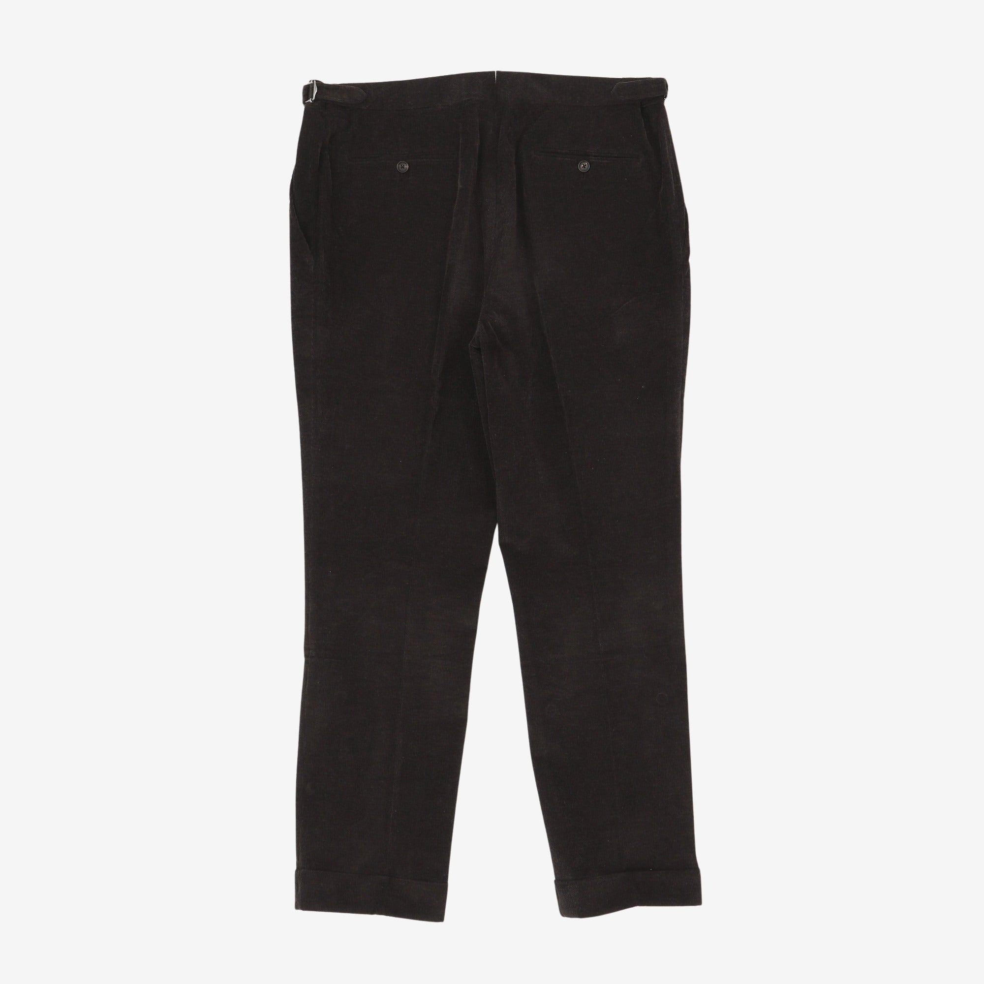 Corduroy Flat Front Trousers