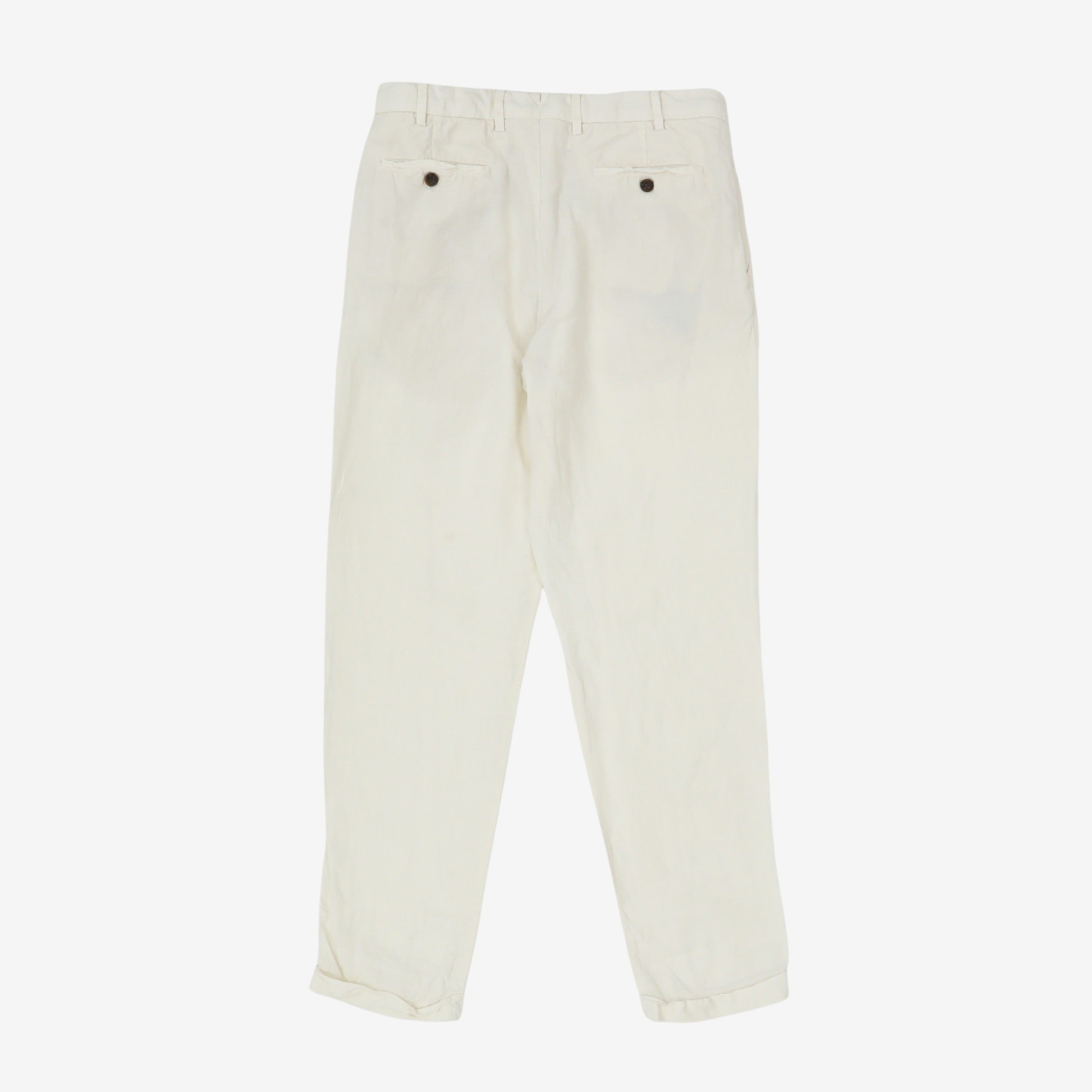 Linen Double Pleat Trousers