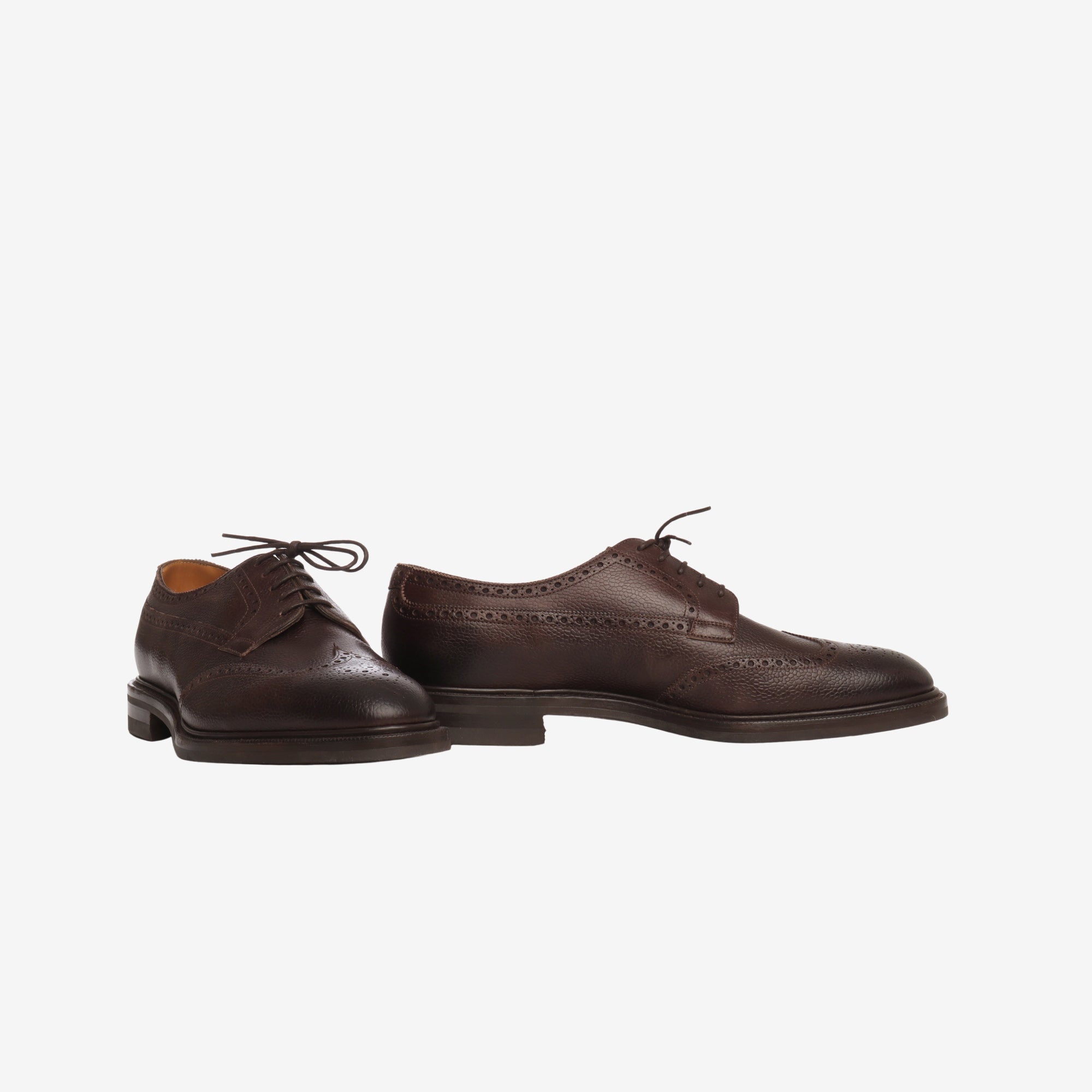 Grained Leather Wingtip Brogue